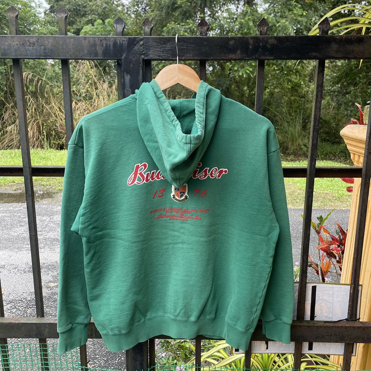 Budweiser × Vintage 🔥Vintage Budweiser Pullover Zipper Sweater Distress Hoodie Size US M / EU 48-50 / 2 - 1 Thumbnail