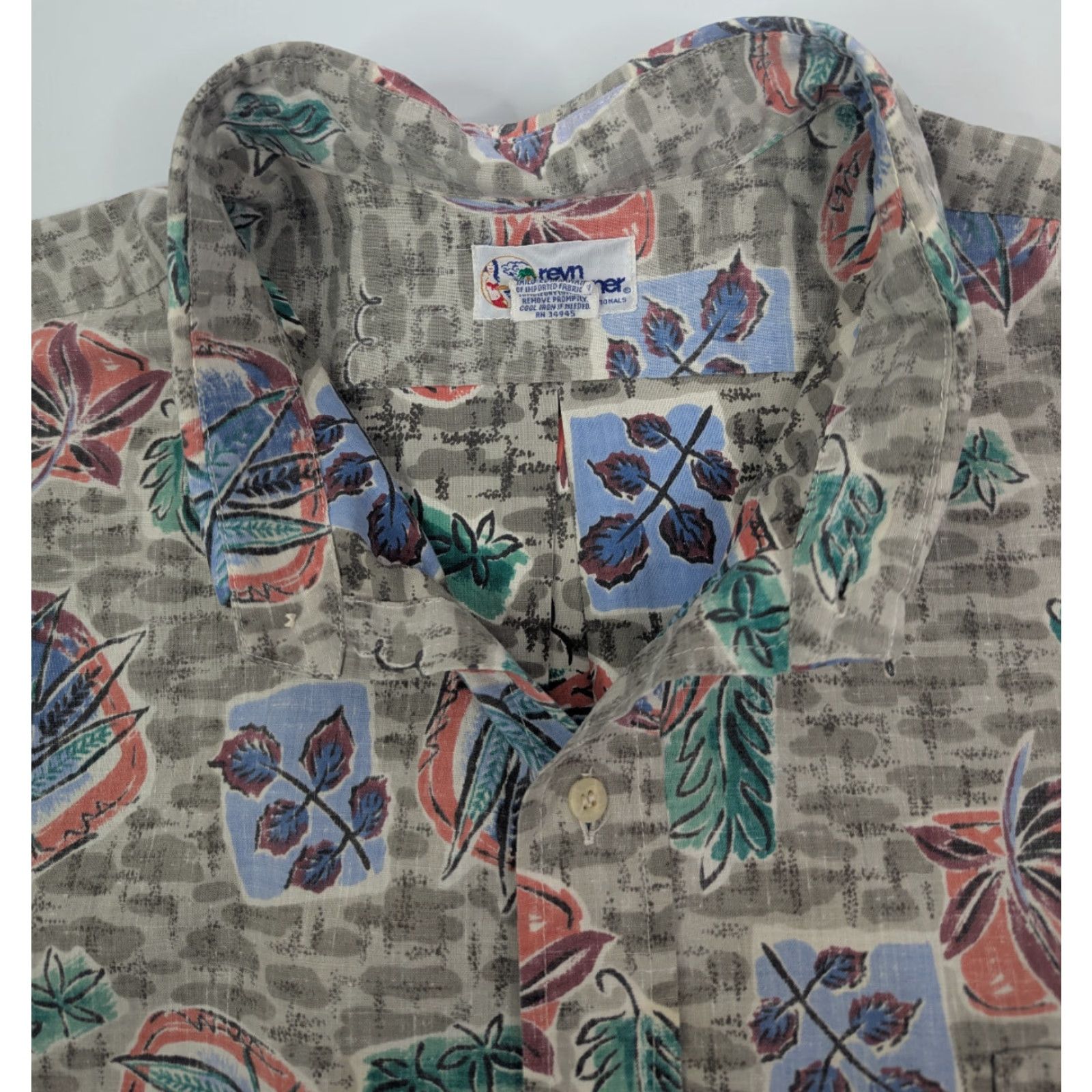 Reyn Spooner VINTAGE Reyn Spooner Mens 2XL Hawaiian Floral Button Short Sleeve Vacation Reverse Print Size US 39 - 6 Thumbnail