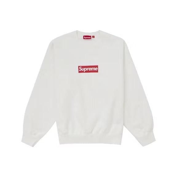Supreme Washed Box Logo Crewneck White Size US L / EU 52-54 / 3 - 1 Preview