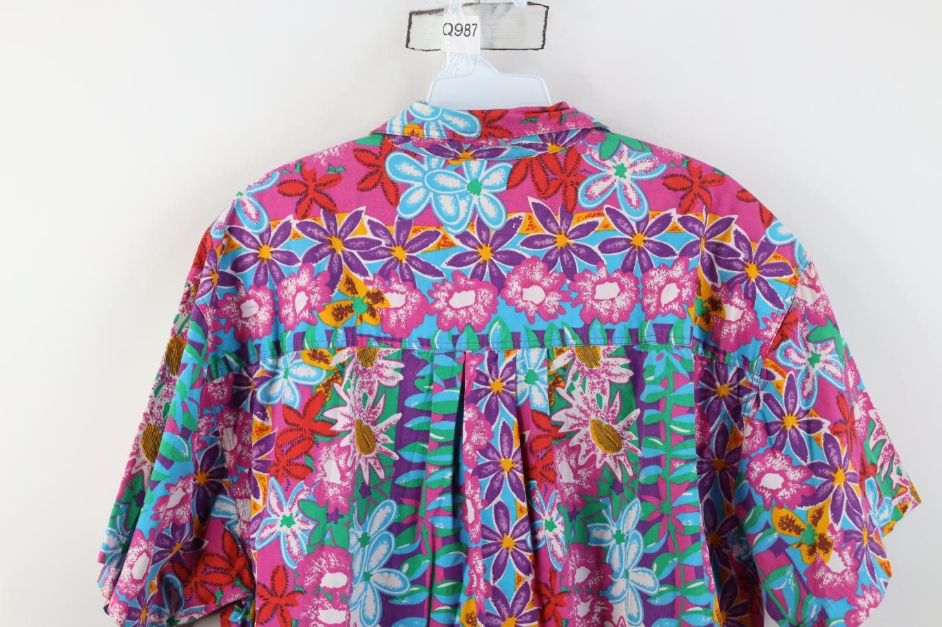 Vintage Vintage 90s Streetwear Flower Camp Collar Button Shirt Size XXL / US 16-18 / IT 52-54 - 11 Thumbnail