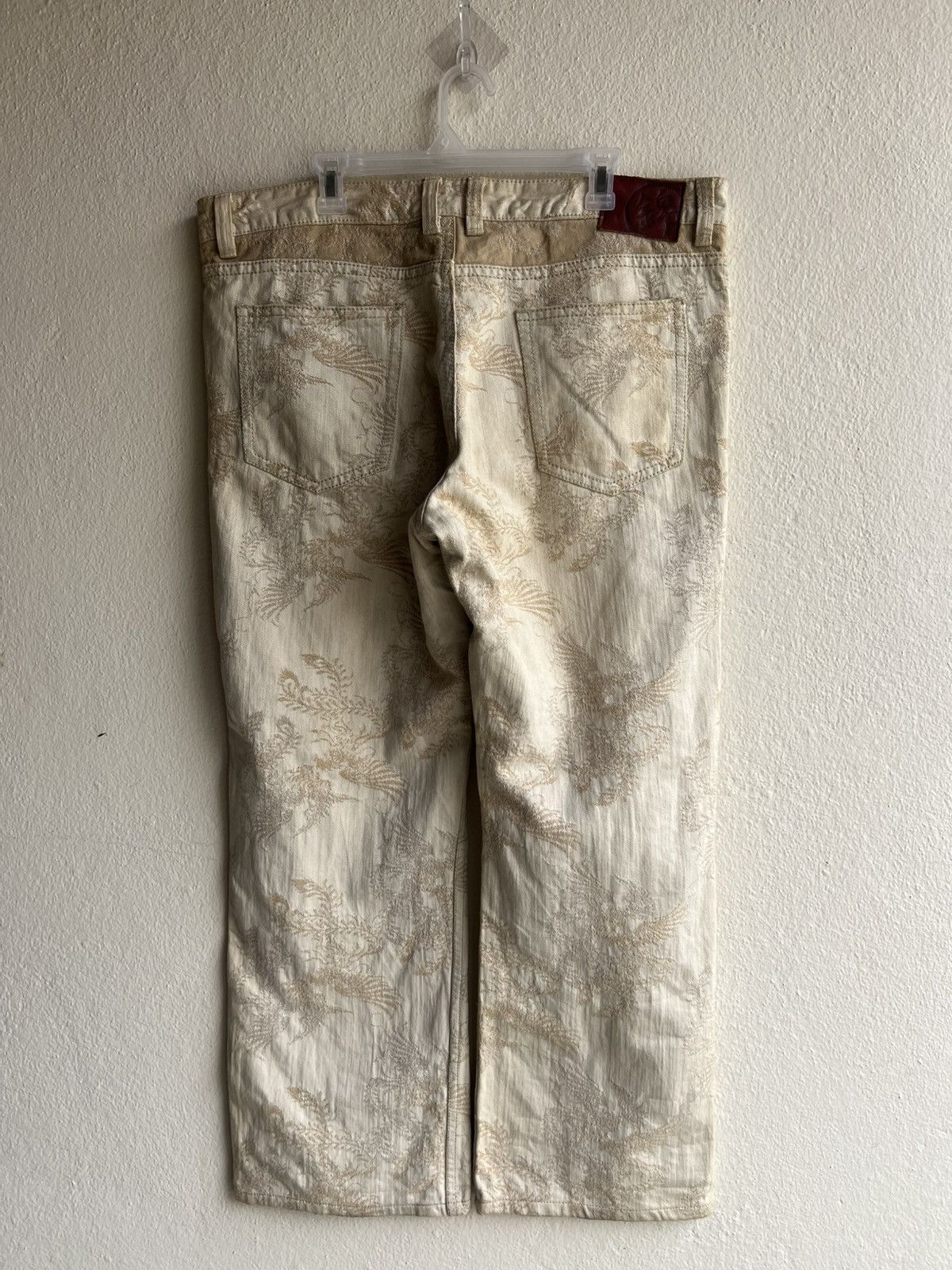 Vintage Dirty Mud Nishiki Oriental Brand Embroidery Denim Jeans Size US 38 / EU 54 - 25 Thumbnail