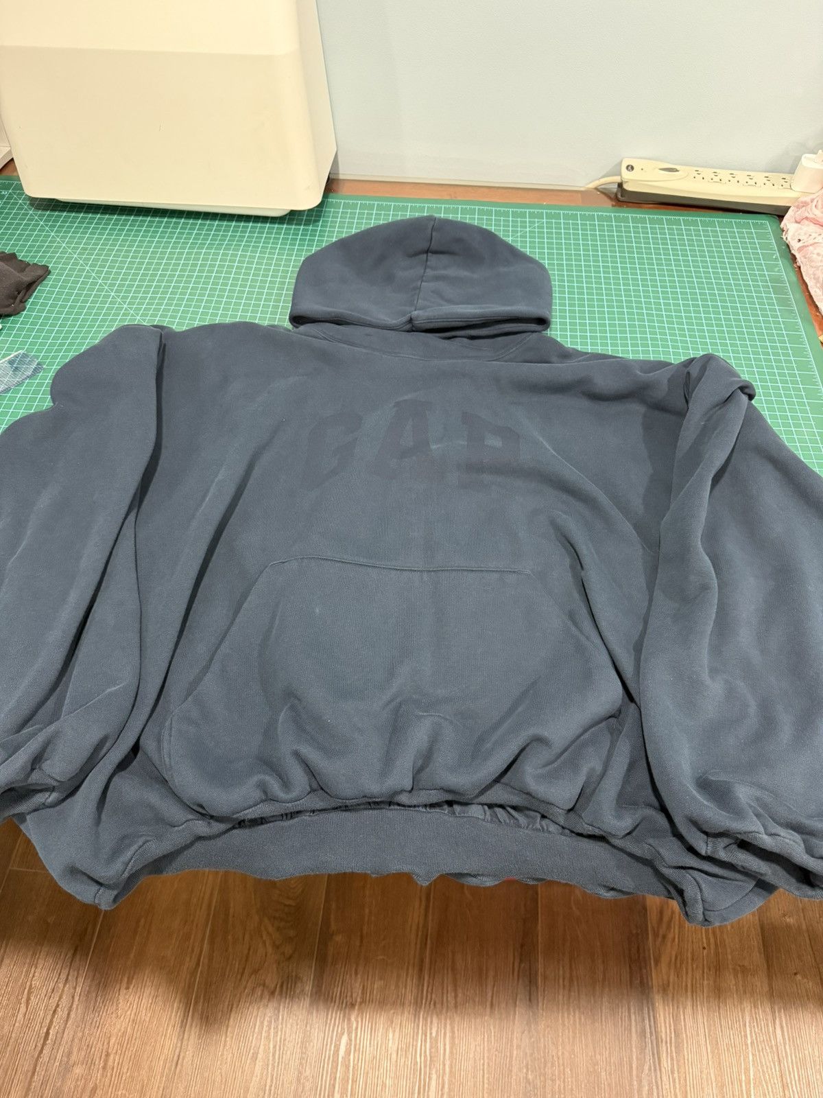 Yeezy Gap Engineered By Balenciaga Dove Hoodie Dark Blue | Grailed