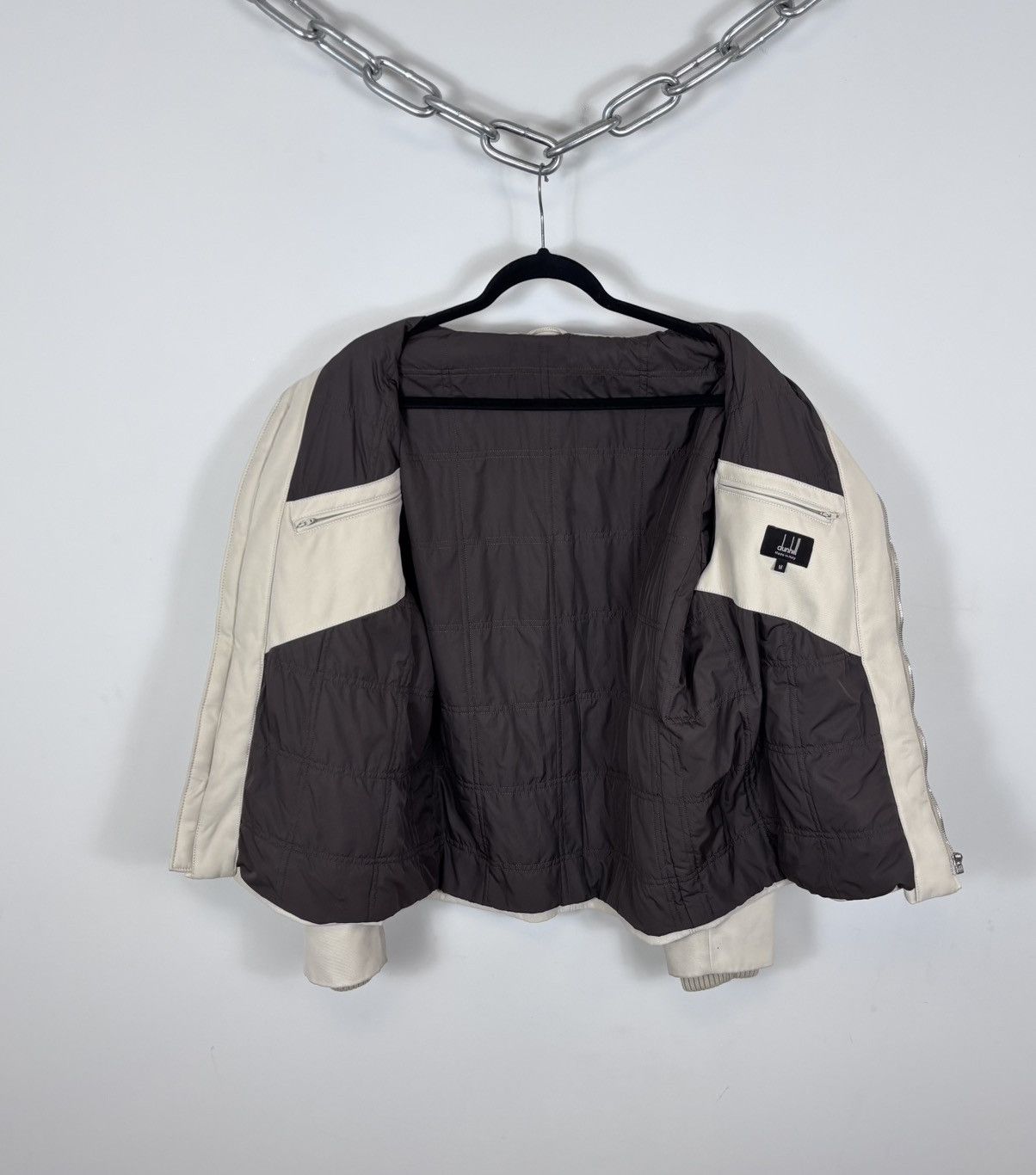 Alfred Dunhill Dunhill Men’s 2 in 1 Insulated Beige Collared Zip Up Jacket Size US M / EU 48-50 / 2 - 3 Thumbnail