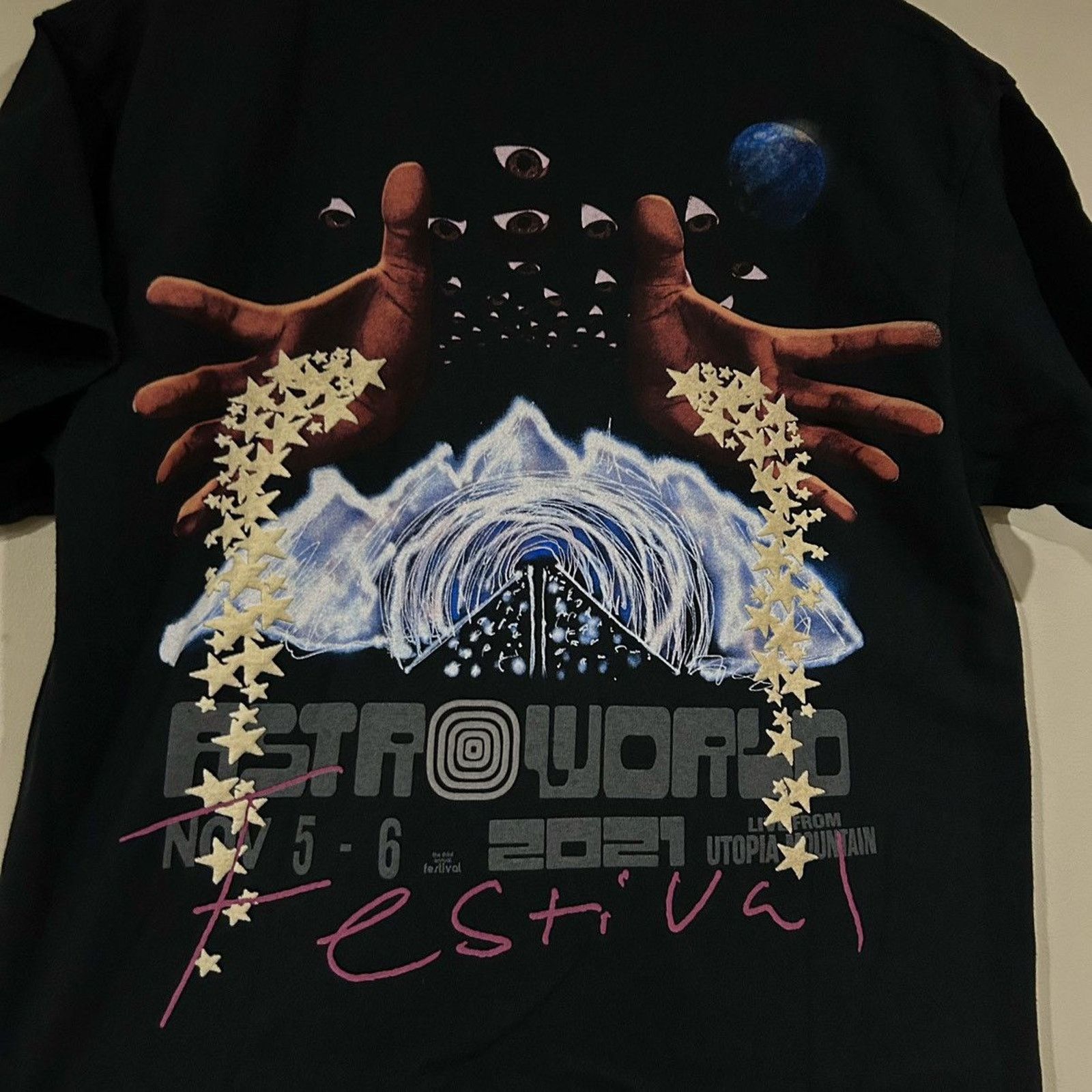 Travis Scott Travis Scott Astroworld See You In Utopia Concert Tee Shirt Size US M / EU 48-50 / 2 - 4 Thumbnail