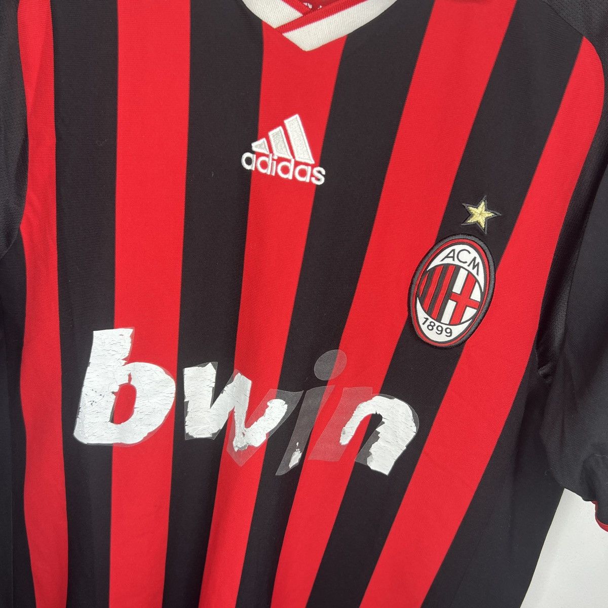 Adidas Authentic 09-10 Ronaldinho AC Milan Home Soccer Jersey Size US M / EU 48-50 / 2 - 5 Thumbnail