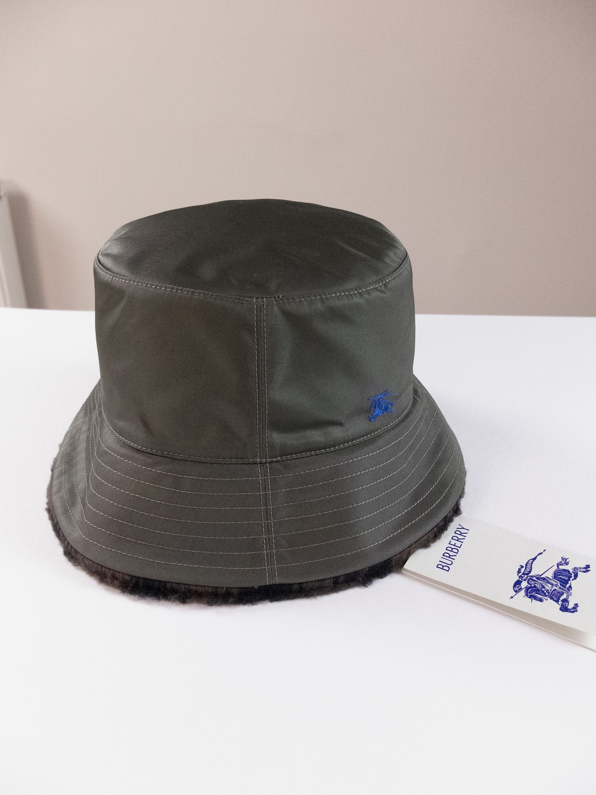 Burberry BURBERRY green brown nylon check reversible bucket hat Size ONE SIZE - 3 Thumbnail
