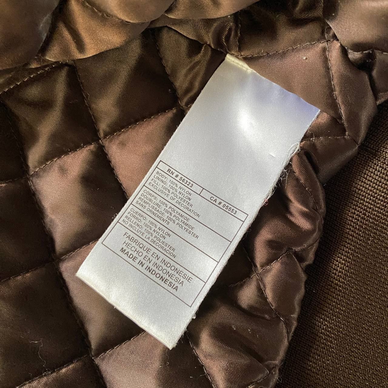 Nike VINTAGE Y2K NIKE AIR BIG LOGO NYLON BROWN BOMBER JACKET 154 Size US L / EU 52-54 / 3 - 12 Thumbnail