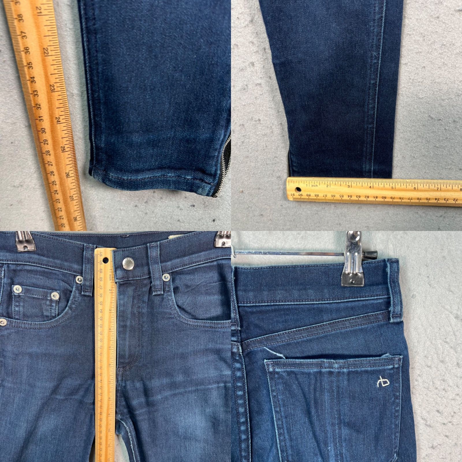 Rag & Bone VINTAGE Rag & Bone Jeans Skinny 24 10-Inch Capri Dark Wash Denim Stretch 5-Pocket Womens Boys? Size 42" / US 20 - 8 Thumbnail
