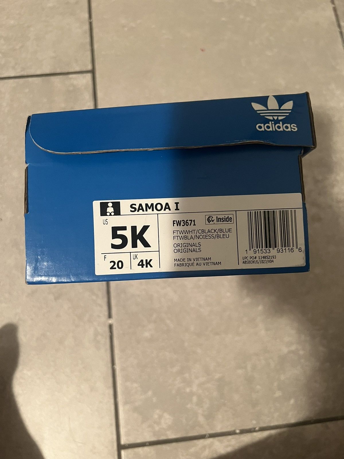 Adidas Adidas Toddler Samoa I ‘Cloud White/Core Black/Blue’ Size 5K Size US 5 / EU 37 - 8 Thumbnail