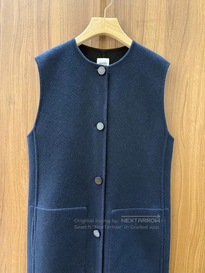 Hermes Hermes Dark blue cashmere vest Size M / US 6-8 / IT 42-44 - 3 Thumbnail