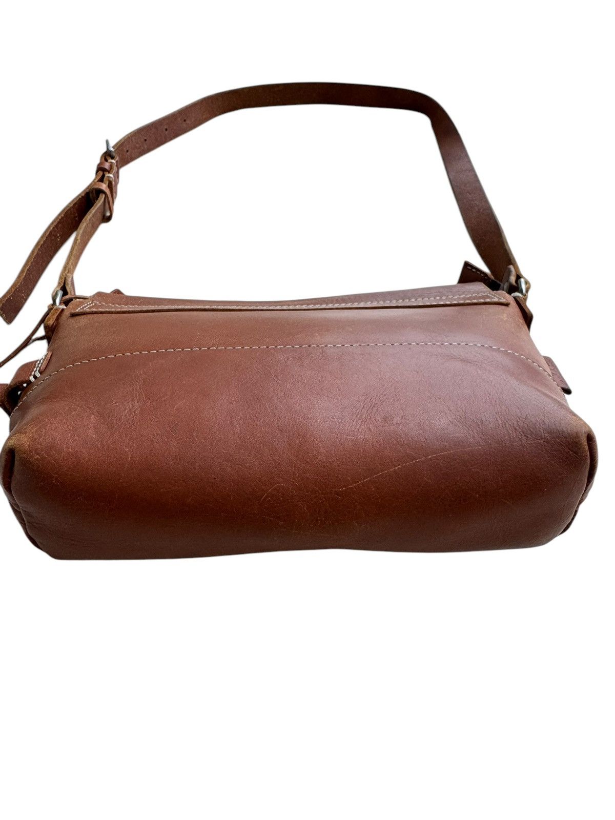 Genuine Leather 🔥 1203 Mano Fece Leather Sling Bag Size ONE SIZE - 9 Thumbnail
