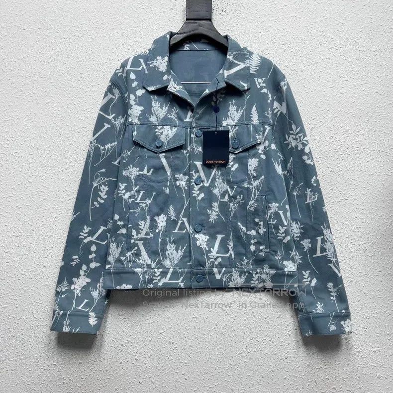 Louis Vuitton Louis Vuitton Deciduous wheat-ear printed denim jacket Size US M / EU 48-50 / 2 - 1 Thumbnail