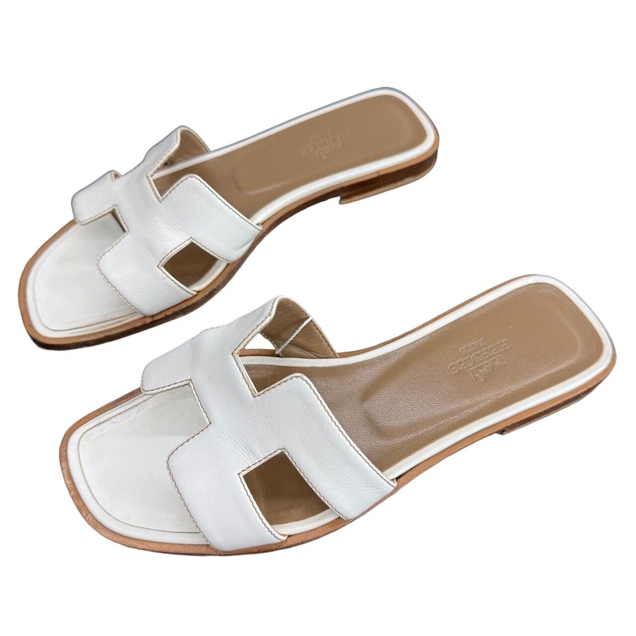 Hermes Hermès Oran Leather Sandals Size 36 Size US 6 / IT 36 - 1 Thumbnail