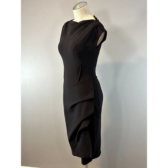 Chiara Boni Chiara Boni La Petite Robe Cap Sleeve Dress in Black Size 42 Size M / US 6-8 / IT 42-44 - 2 Thumbnail
