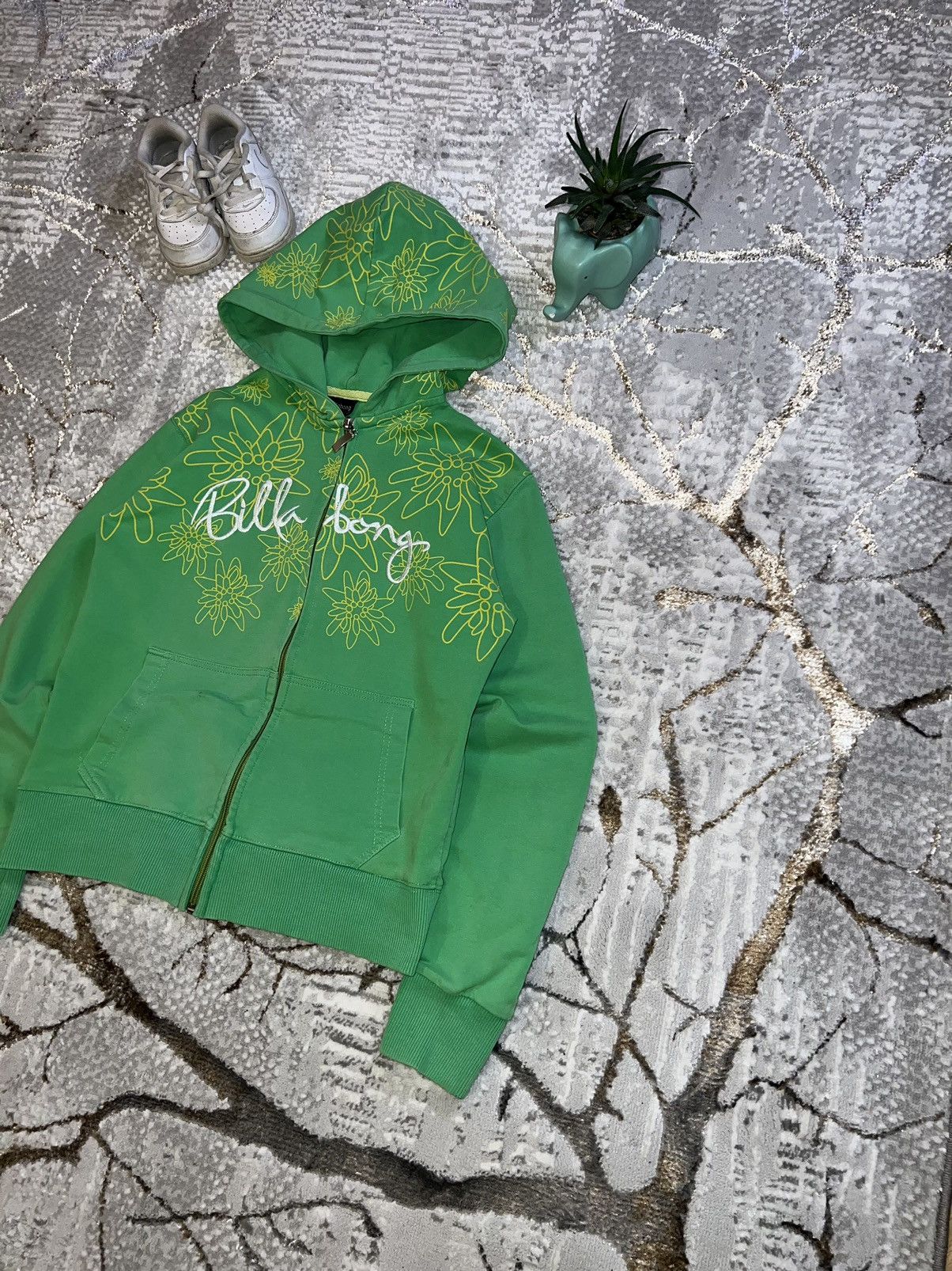 Billabong × Vintage BILLABONG 🌼 CRAZY VINTAGE ZIP HOODIE BIG LOGO Y2K SWAG Size US S / EU 44-46 / 1 - 2 Thumbnail