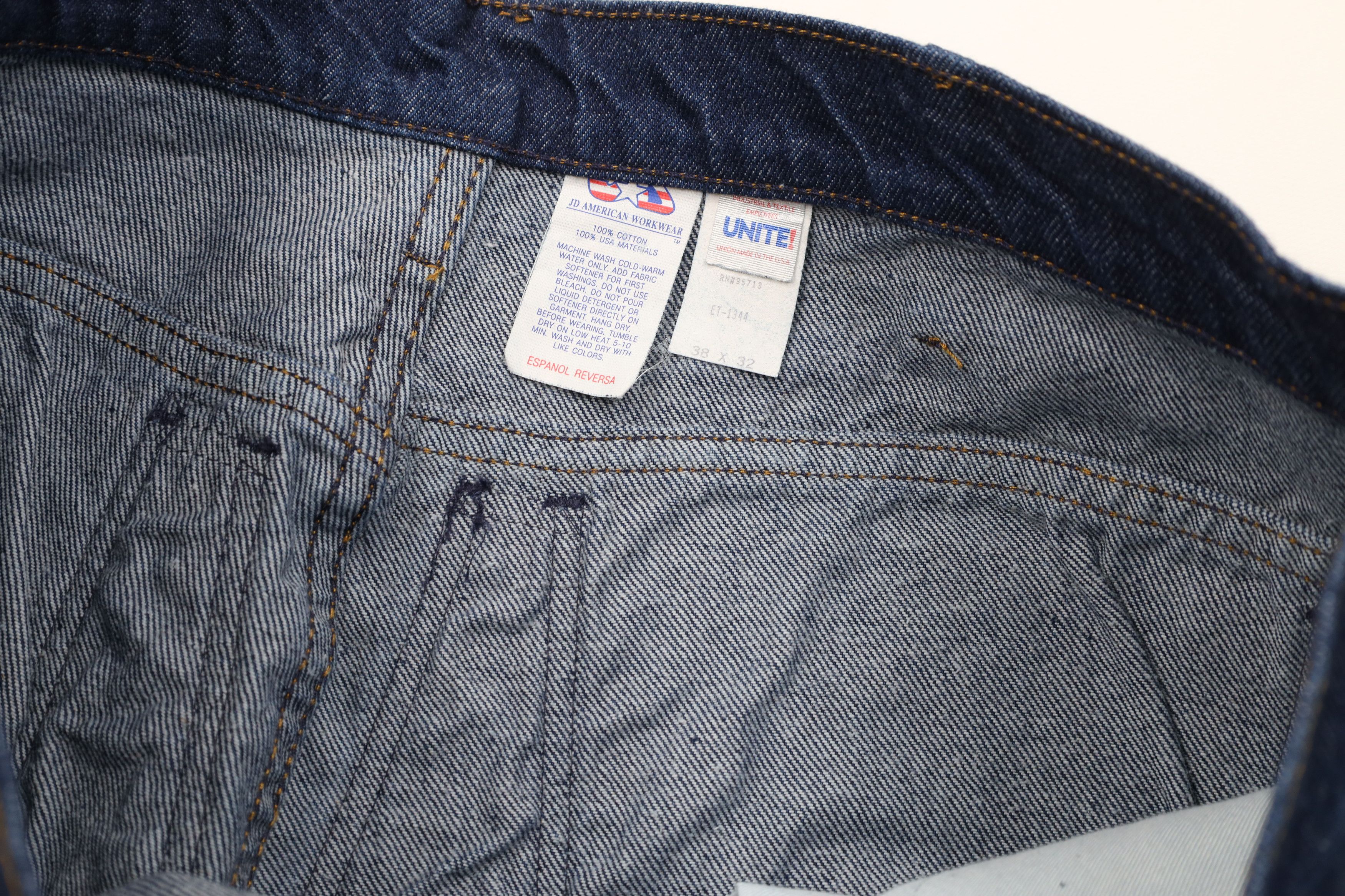 Vintage Deadstock Vintage 90s Padded Denim Jeans Workwear USA Size US 38 / EU 54 - 8 Thumbnail