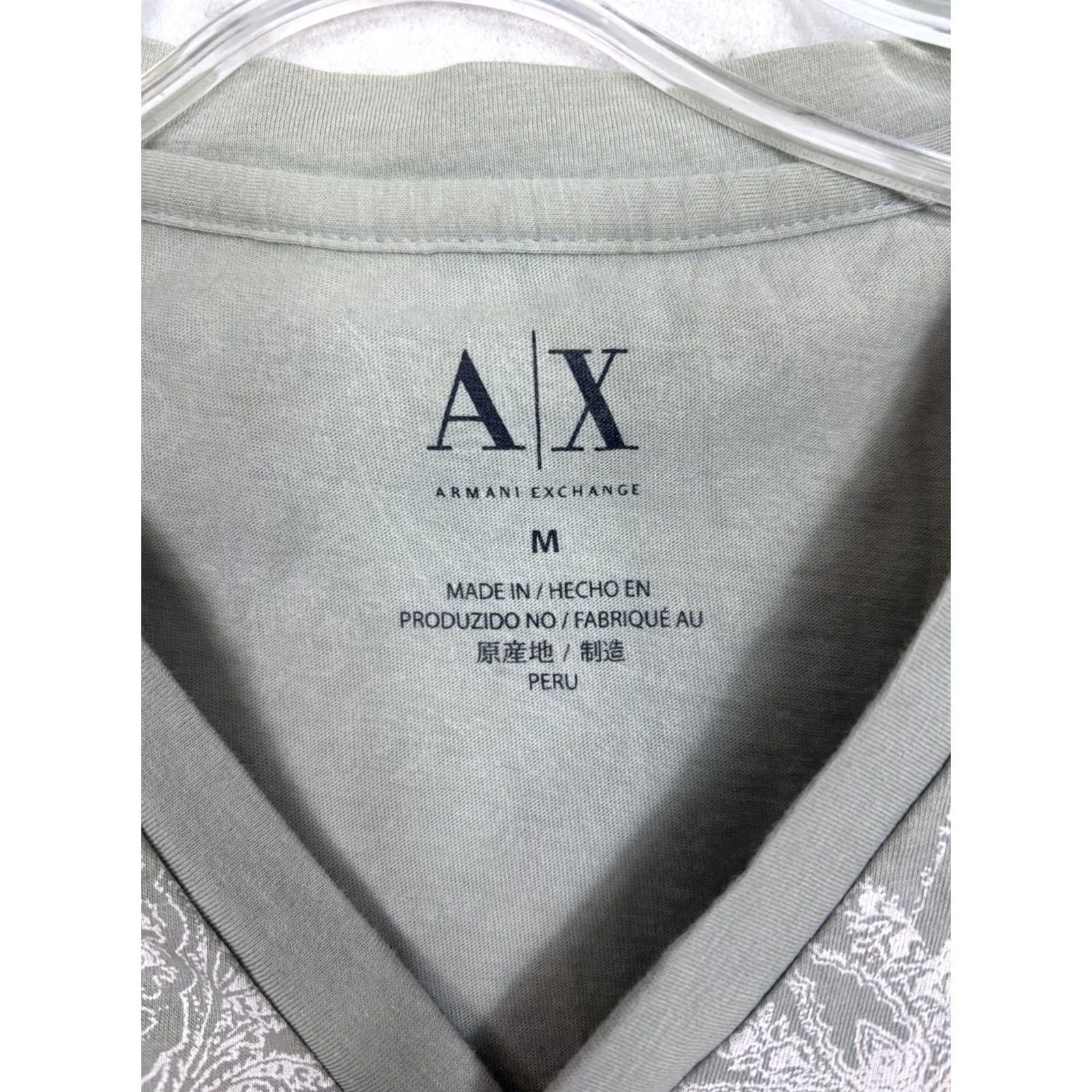 Armani Exchange Armani Exchange A/X Shirt Womens Medium M Paisley Print Henley V-Neck S/S top Size M / US 6-8 / IT 42-44 - 2 Thumbnail