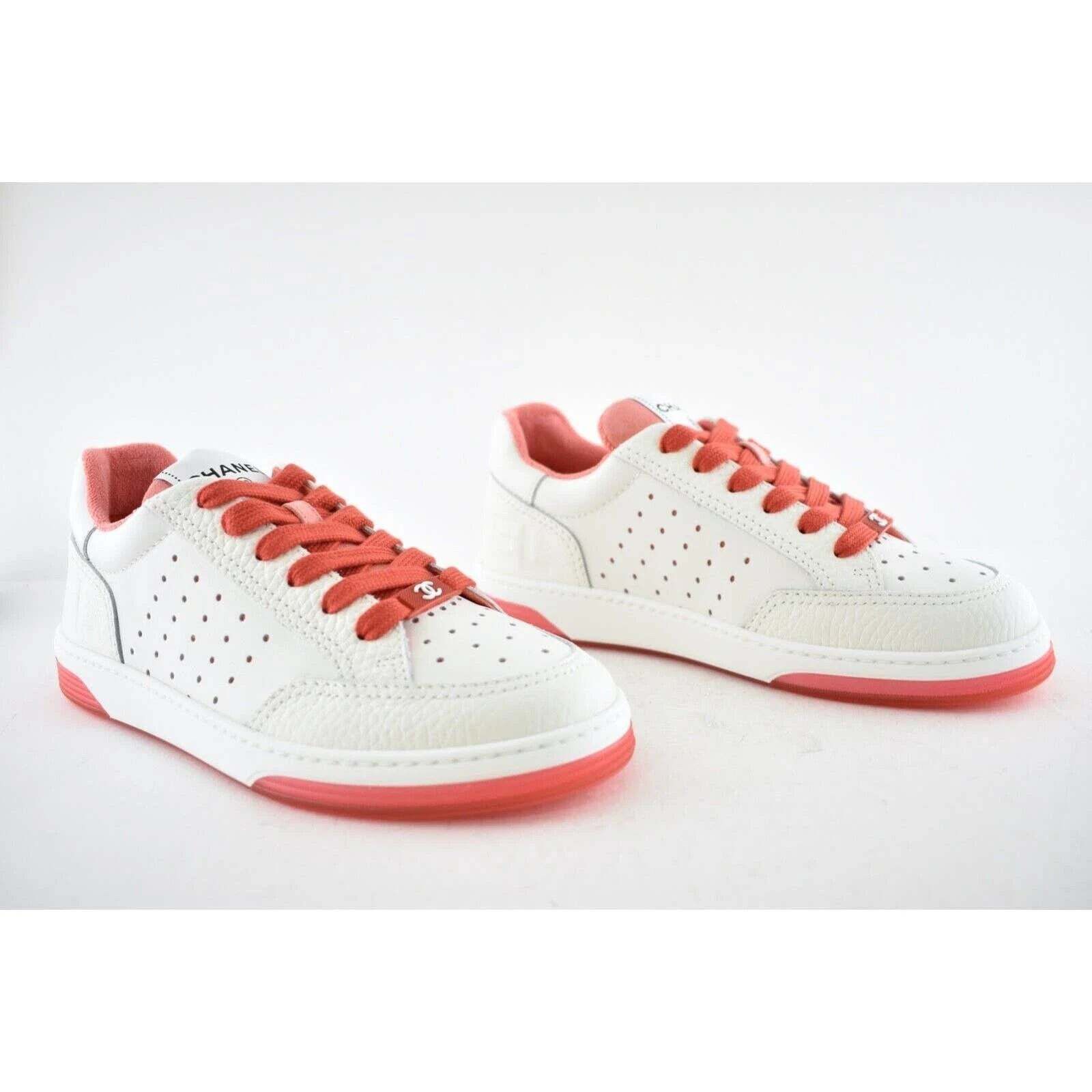 Chanel 22P CC Logo Flat Lace Up Tie Runner Trainer Sneaker 38 Size US 8 / IT 38 - 2 Thumbnail