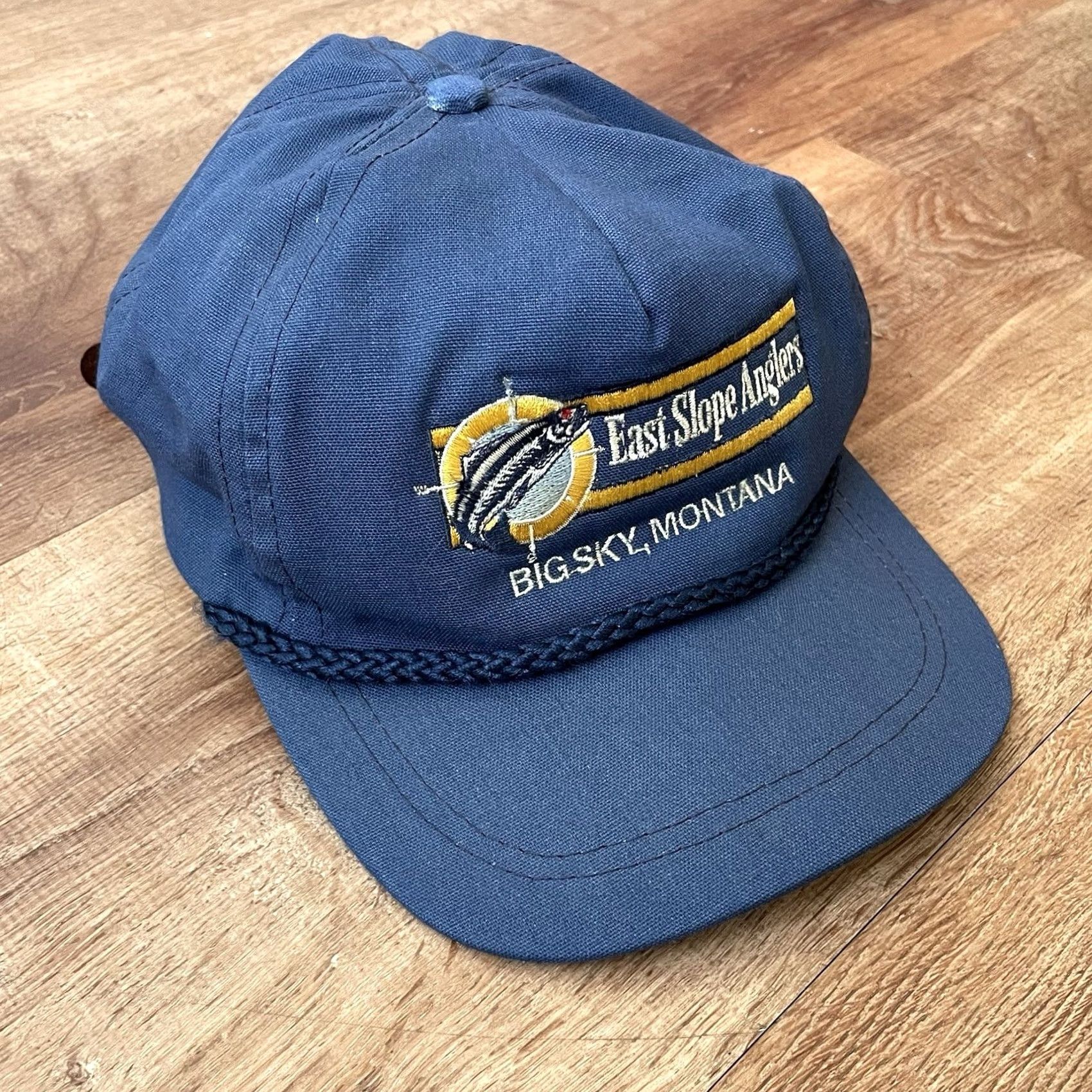 Imperial VINTAGE Imperial USA Adjustable Trucker Hat Blue One Size Mens USA Swift Big Sky Montana Size ONE SIZE - 3 Thumbnail