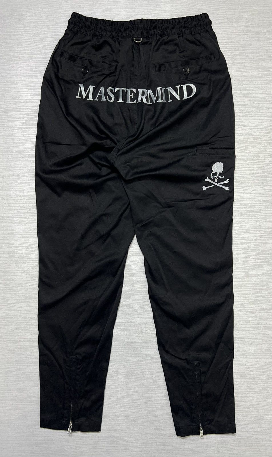 Image of Mastermind Japan x Mastermind World - S/s 2021 - “Rhapsody” Logo Pants in Black, Men's (Size 30)