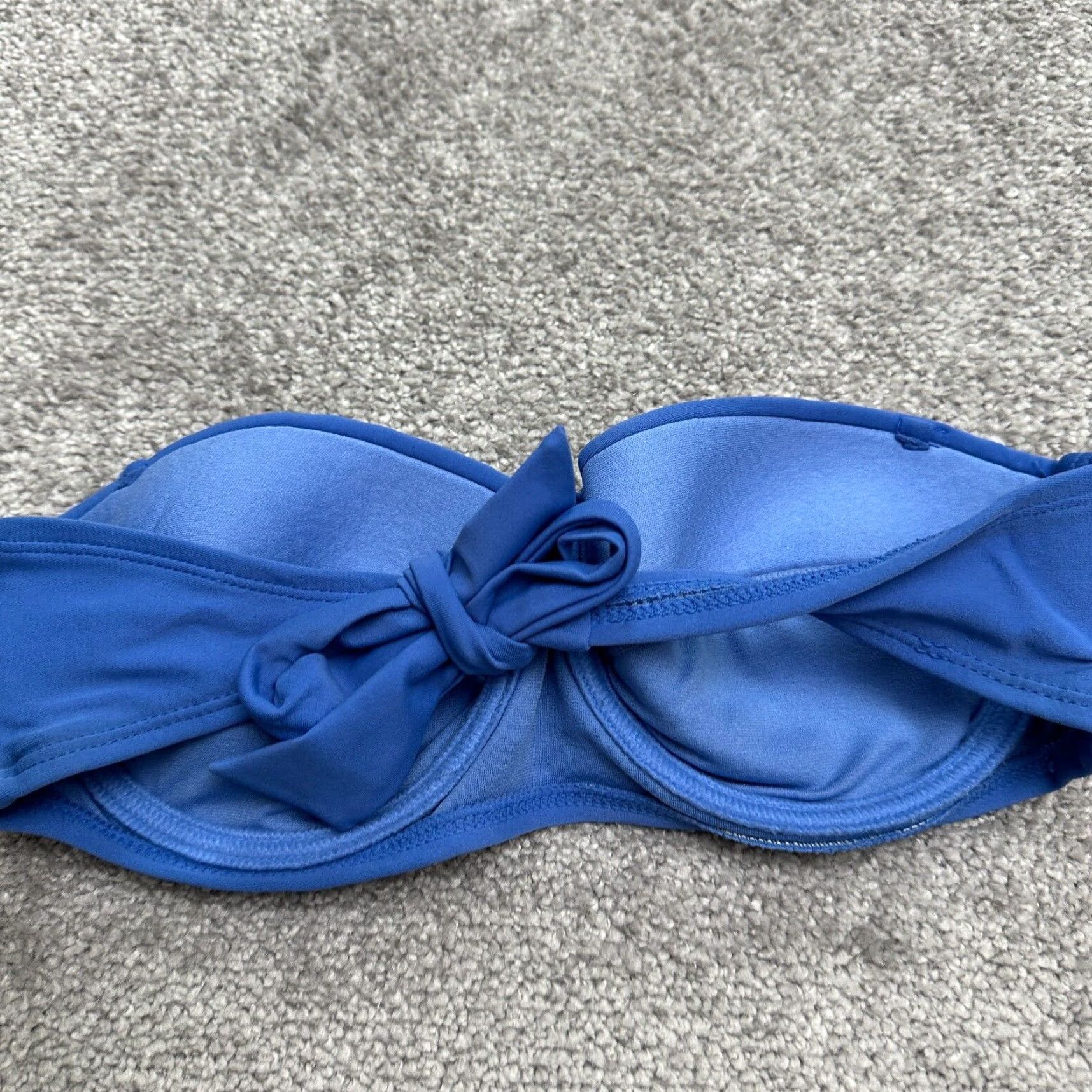 Vintage Xhilaration Swimwear Bikini Top Strapless Bandeau Studded Blue Medium Womens Size M / US 6-8 / IT 42-44 - 5 Thumbnail