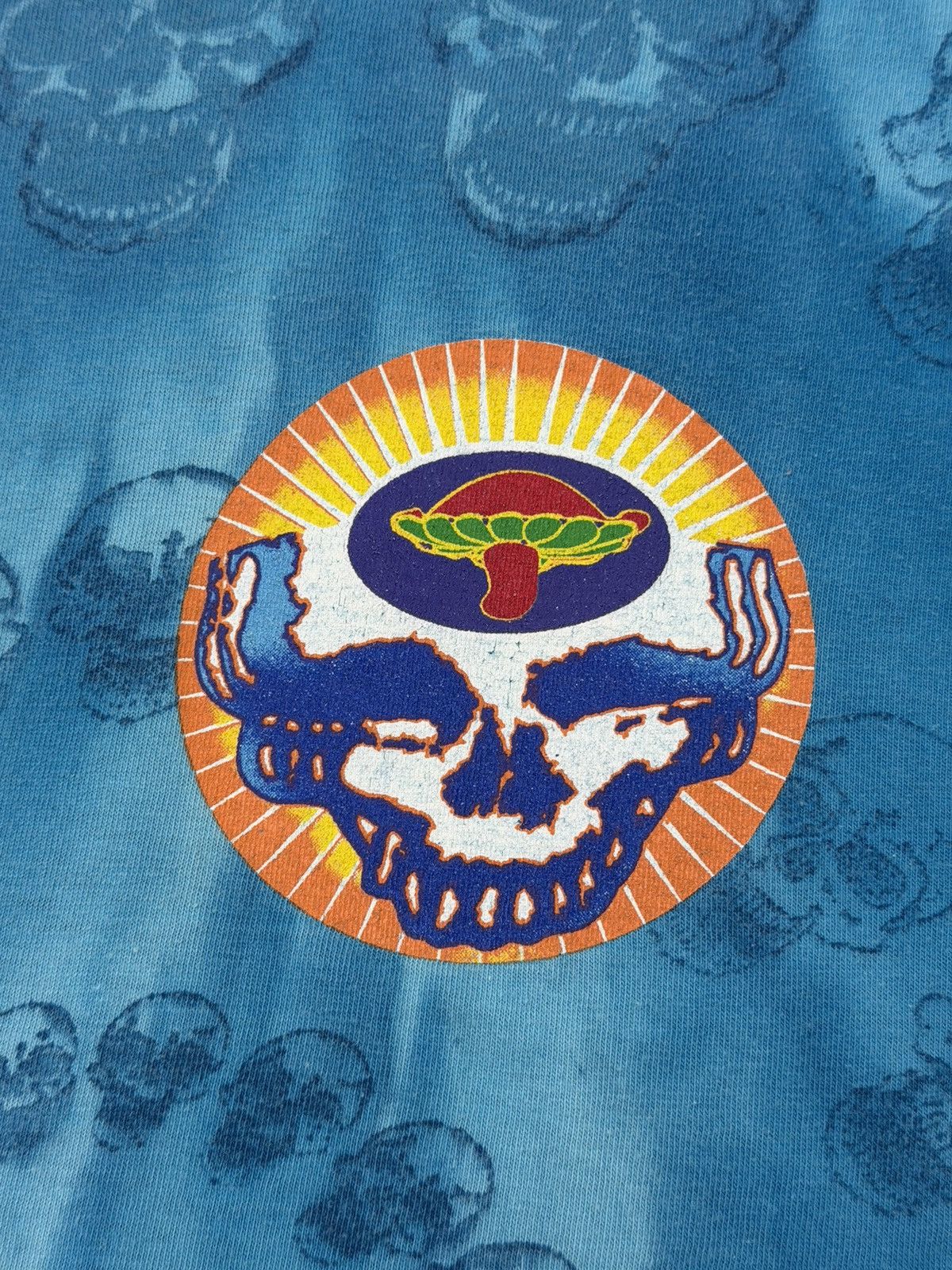 Grateful Dead Vintage 90s Grateful Dead Psychedelic Mushroom Spiral Skull Size US L / EU 52-54 / 3 - 7 Thumbnail