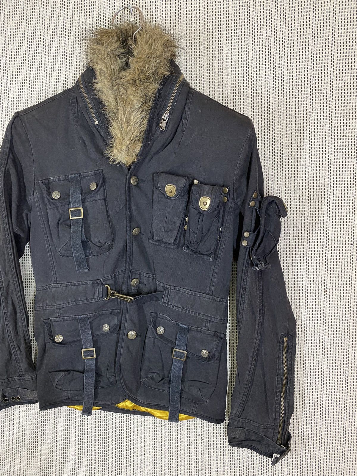 GOSTAR DE FUGA × If Six Was Nine × semanticdesign ‼️MILITARY BOMBER JACKET MULTIPOCKET COLLAR FUR‼️ Size US M / EU 48-50 / 2 - 2 Thumbnail
