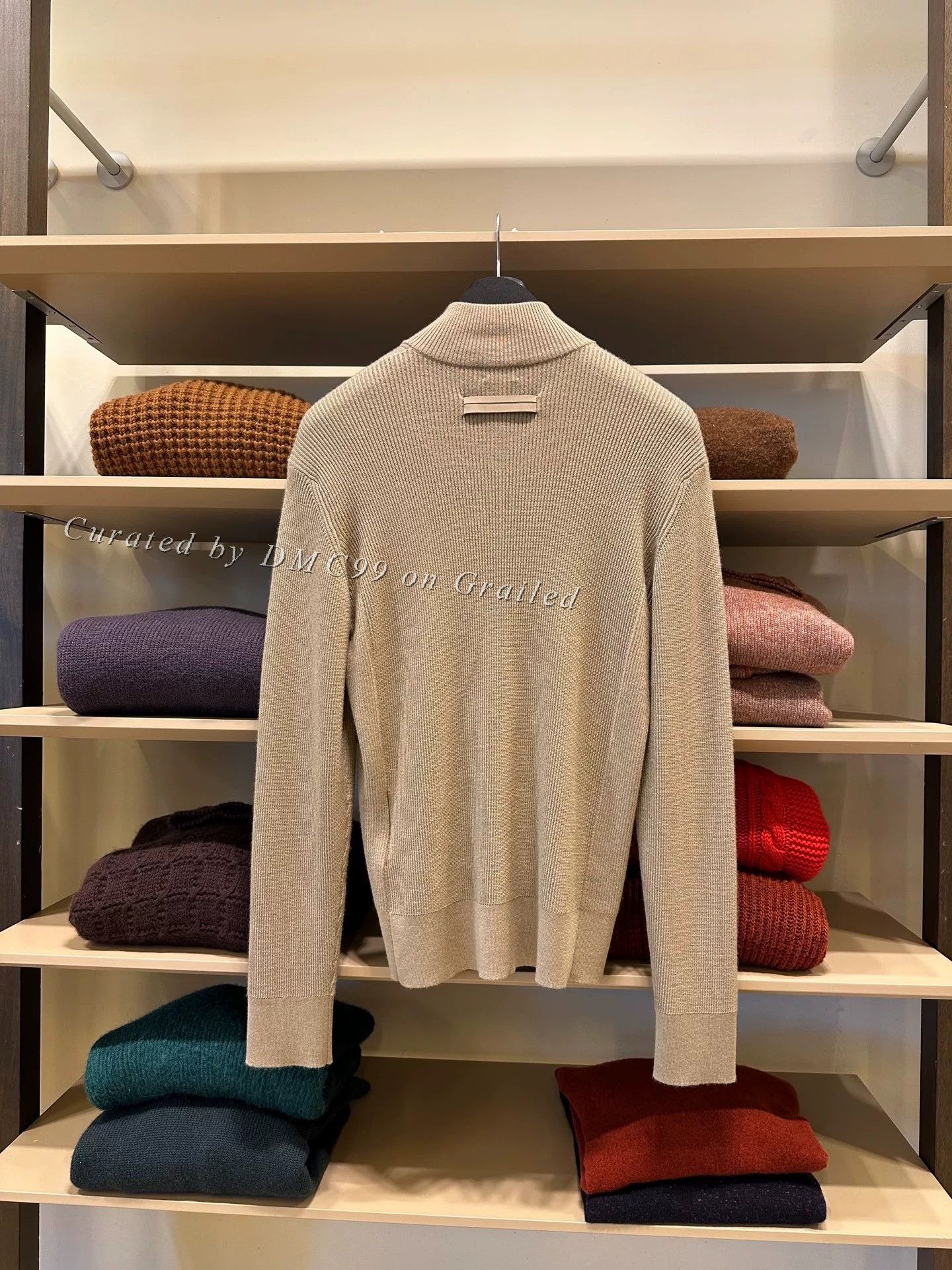 Ermenegildo Zegna Zegna Beige Half-Zip Knit Sweater Size US M / EU 48-50 / 2 - 6 Thumbnail