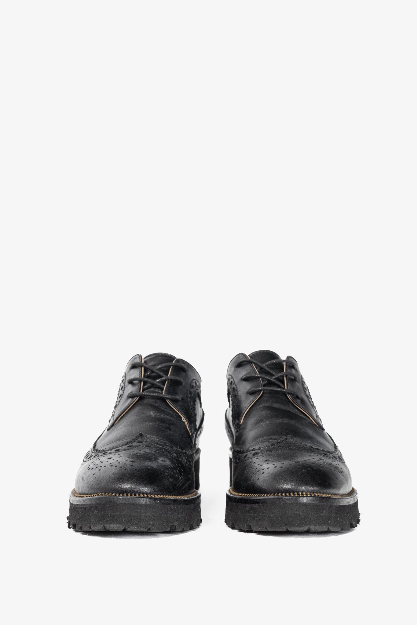 Ron White Ron White Queenie Black Leather Wingtip Platform Oxfords Size US 6 / IT 36 - 2 Thumbnail