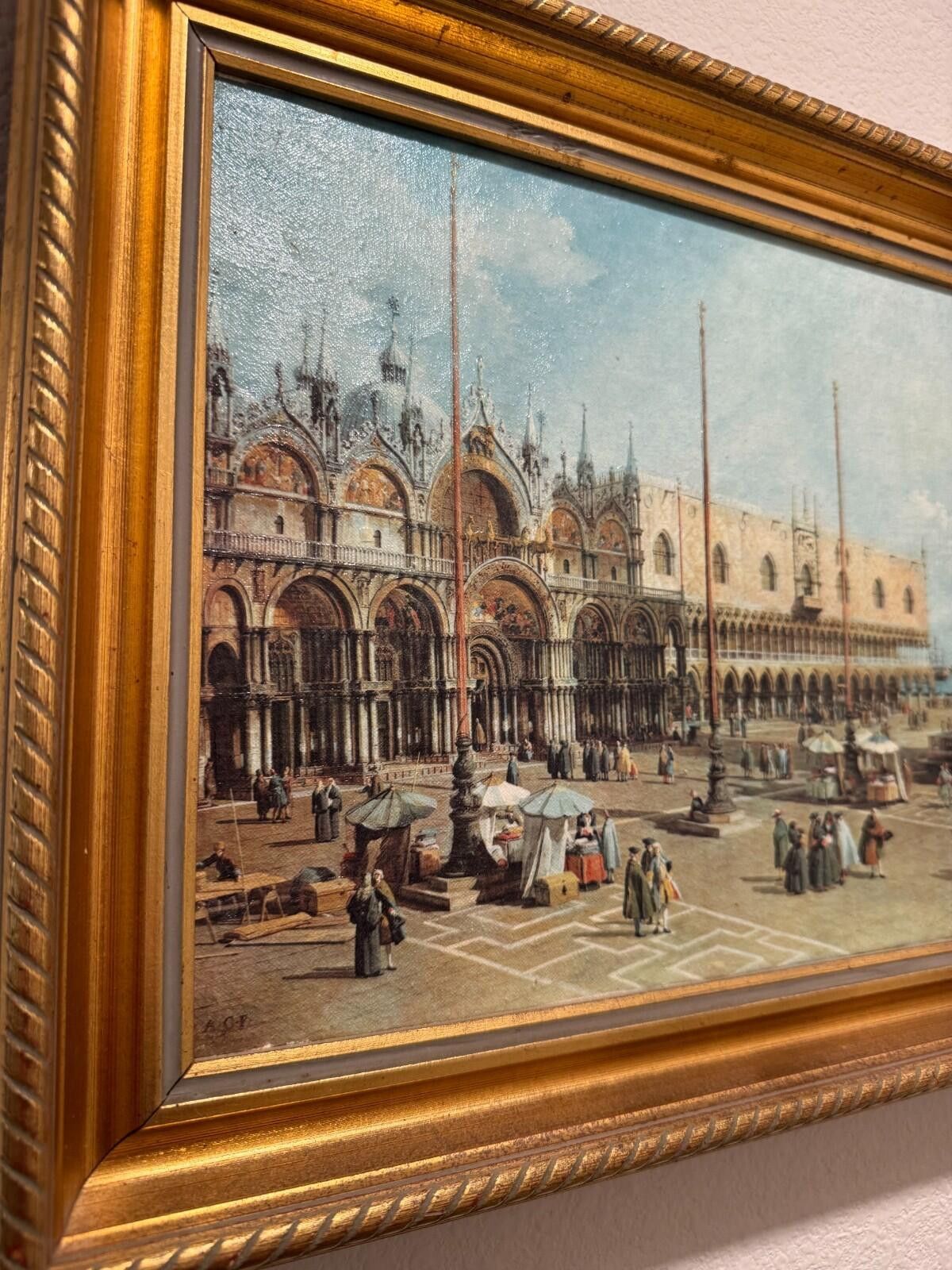 Other Vintage Framed Canaletto Reproduction Print Piazza San Marco Size ONE SIZE - 8 Thumbnail
