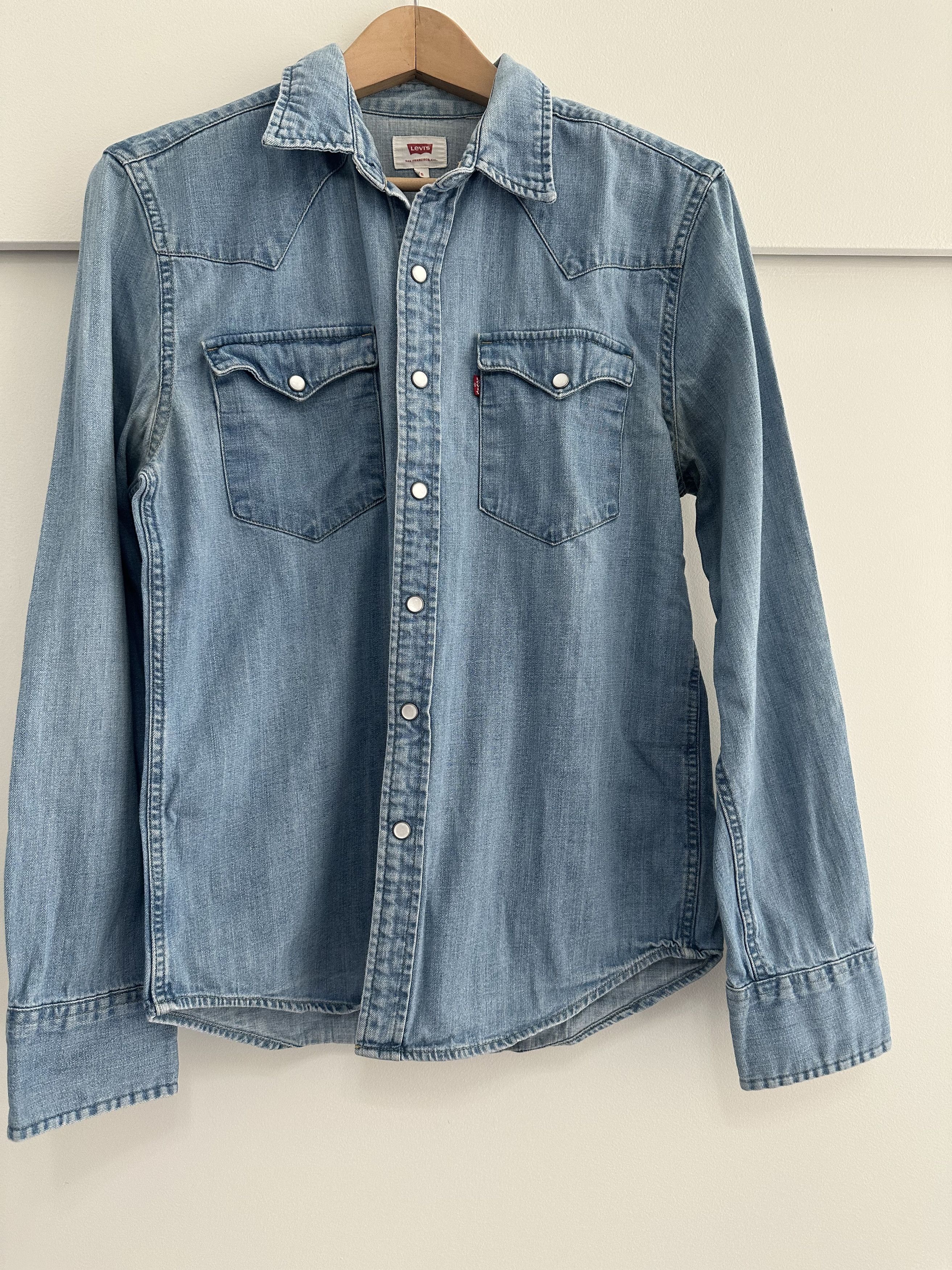 Levi's Custom Western Denim Shirt Size US S / EU 44-46 / 1 - 1 Thumbnail