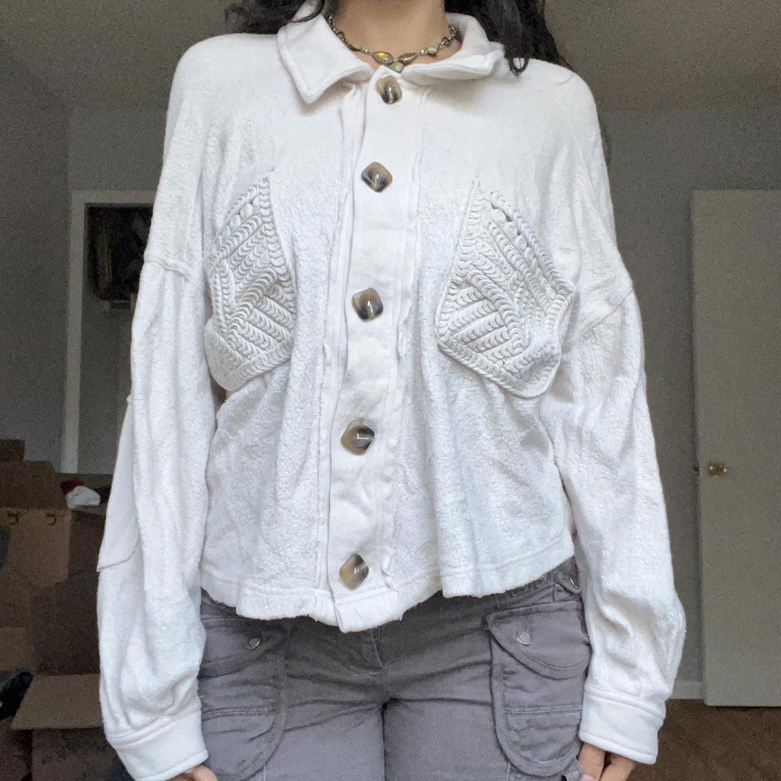 Other Cream 100% cotton button-up cardigan with a relaxed fit Size M / US 6-8 / IT 42-44 - 7 Thumbnail
