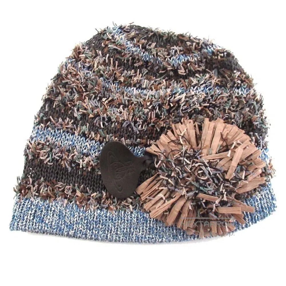 Vivienne Westwood Vivienne Westwood Knitted Hat in Blue Gray. Size ONE SIZE - 1 Thumbnail