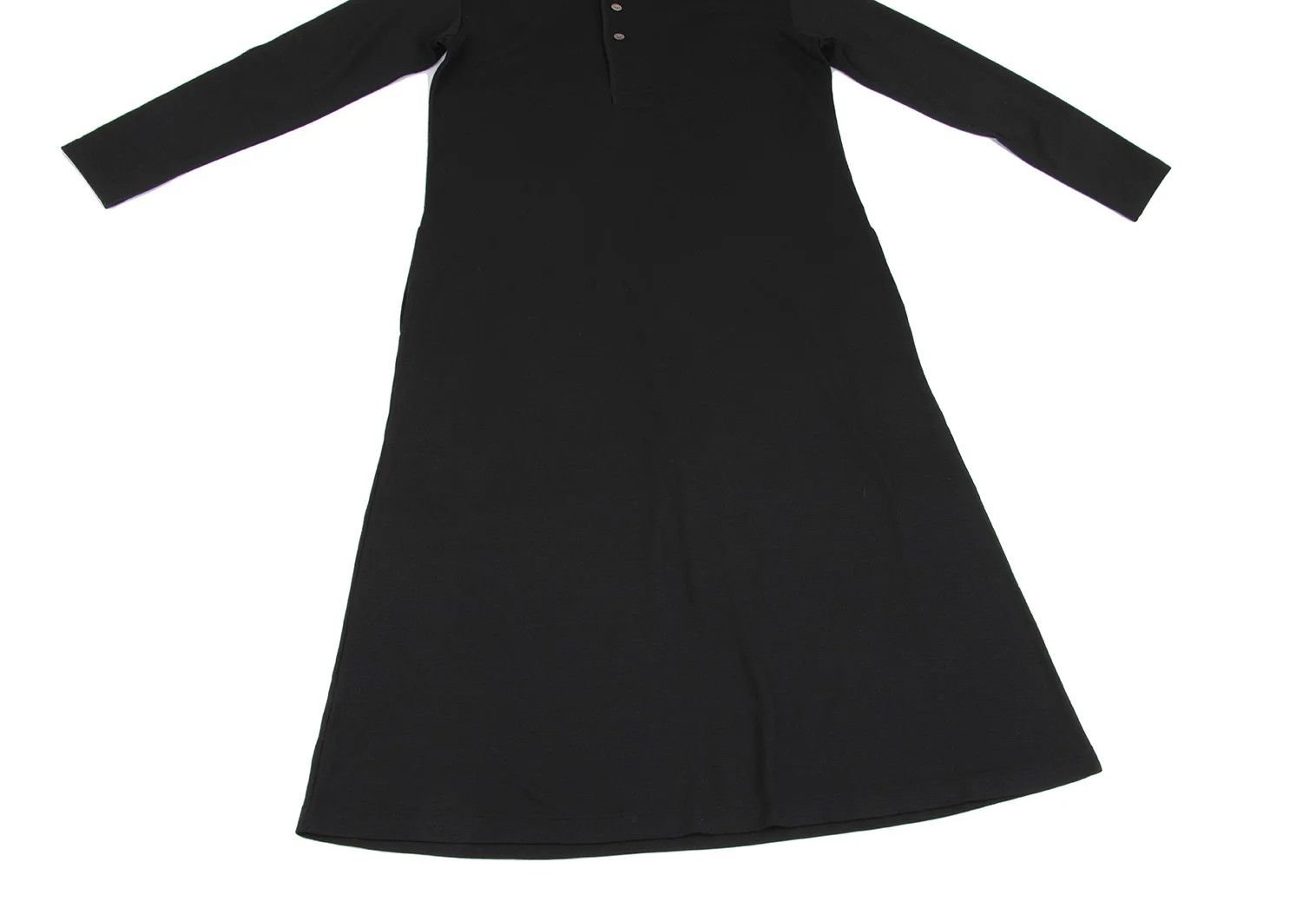 Yohji Yamamoto Yohji Yamamoto Wool Rayon Henley Dress Black M Size US M / EU 48-50 / 2 - 9 Thumbnail