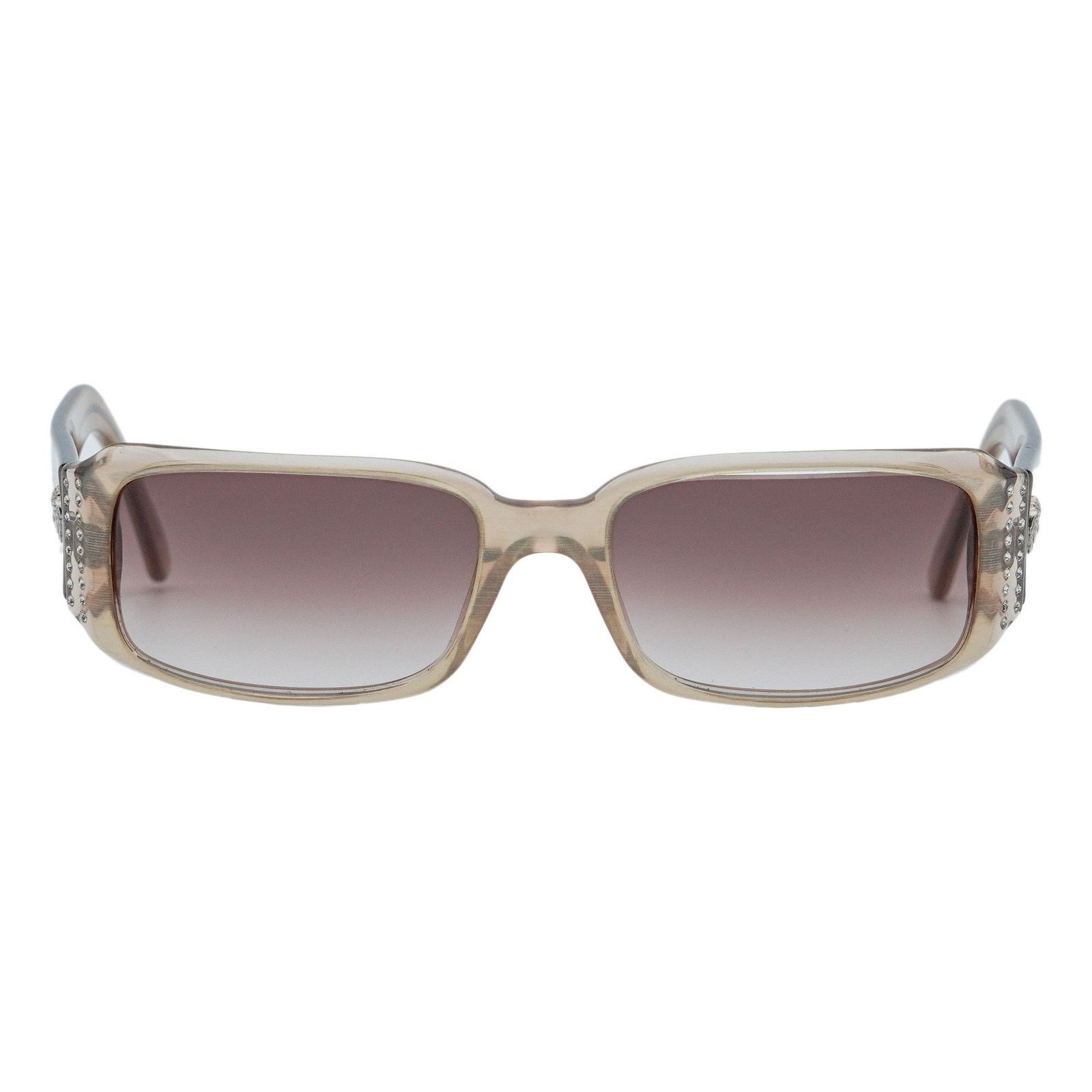 Versace Versace MOD 4041 Medusa Logo Crystal Rectangular Sunglasses Size ONE SIZE - 2 Thumbnail