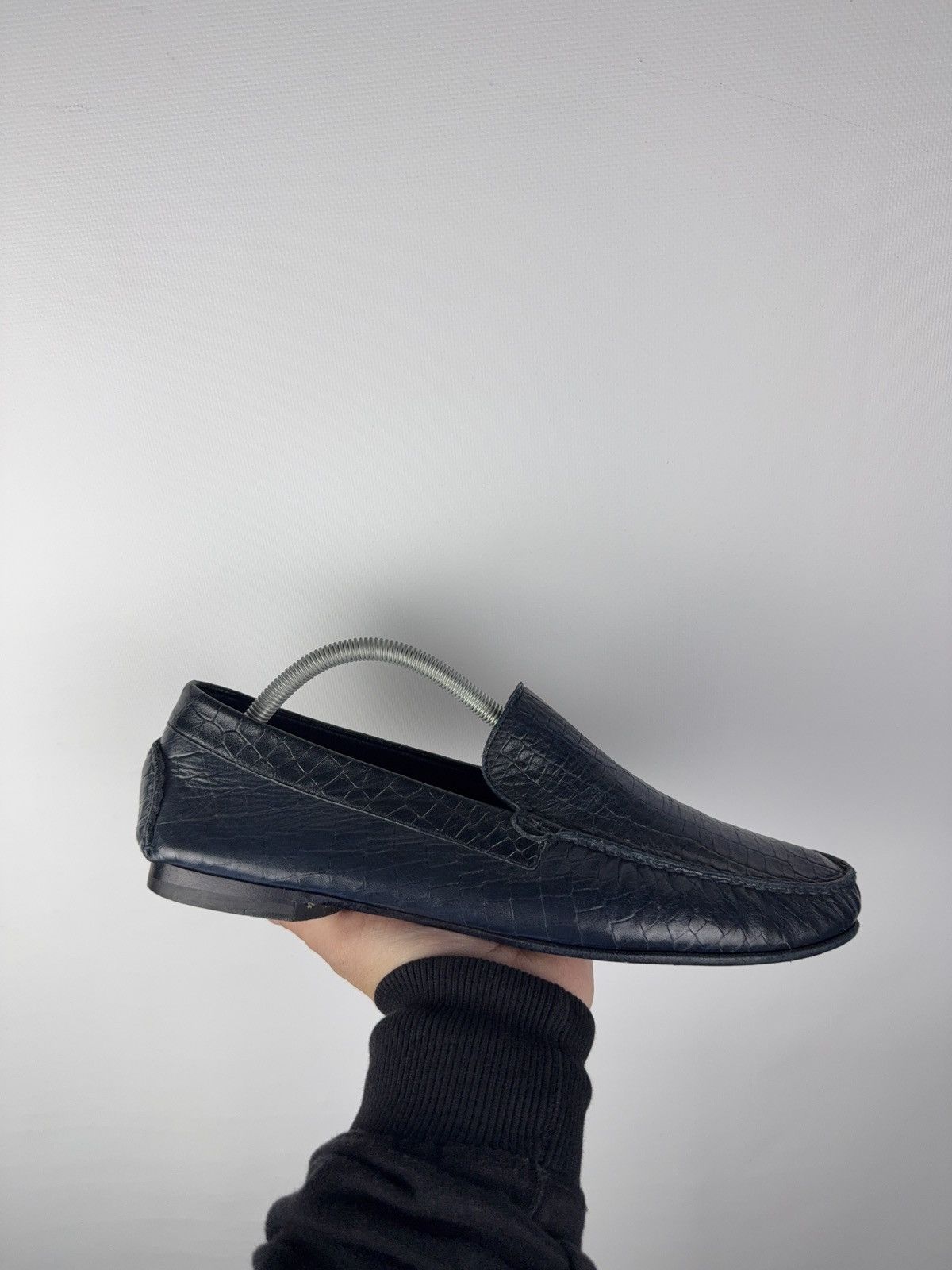 Corneliani Corneliani Crocodile Embossed Leather Loafers Made in Italy Size US 10 / EU 43 - 8 Thumbnail