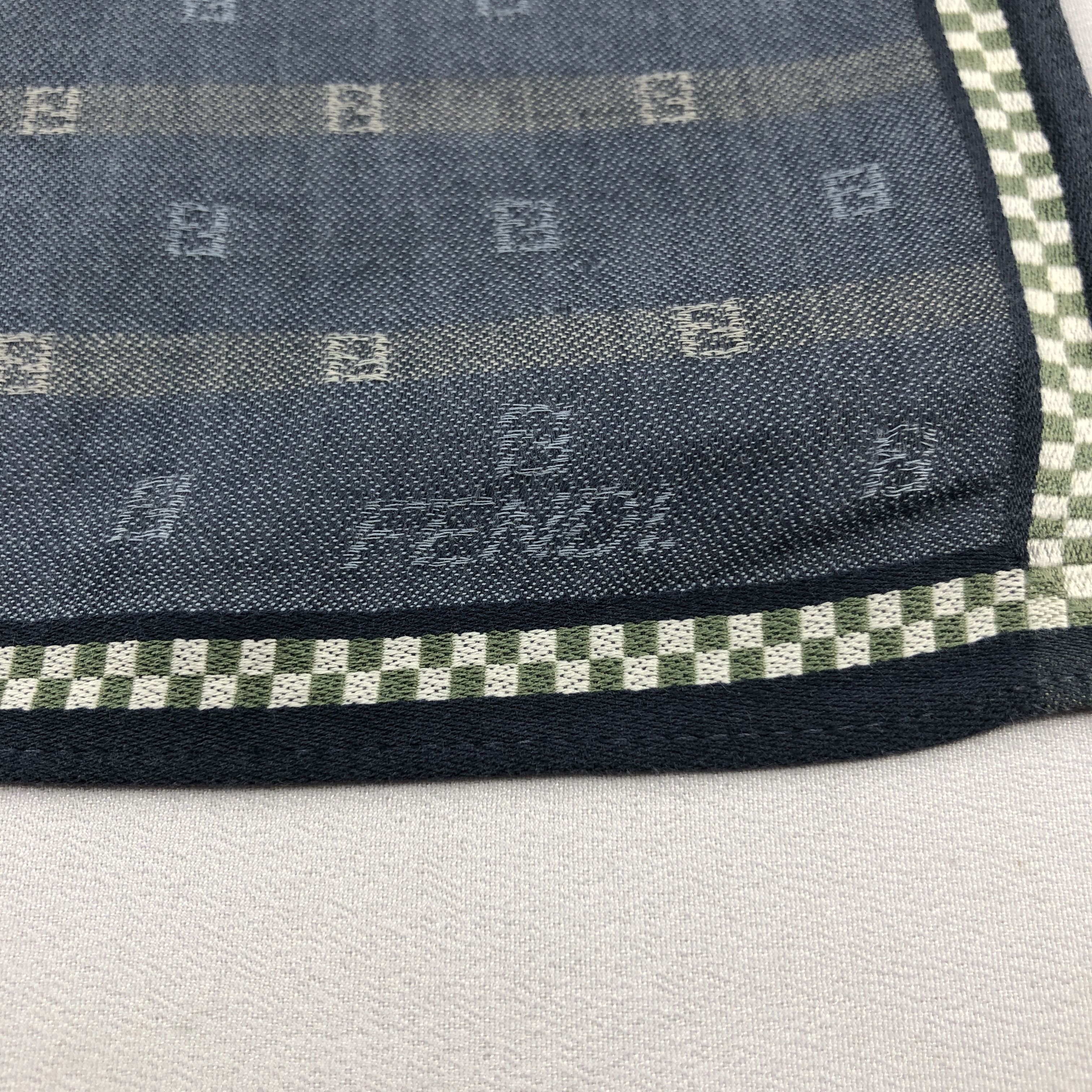 Japanese Brand Fendi Monogram Handkerchief Neckerchief Bandana H2877 Size ONE SIZE - 3 Thumbnail