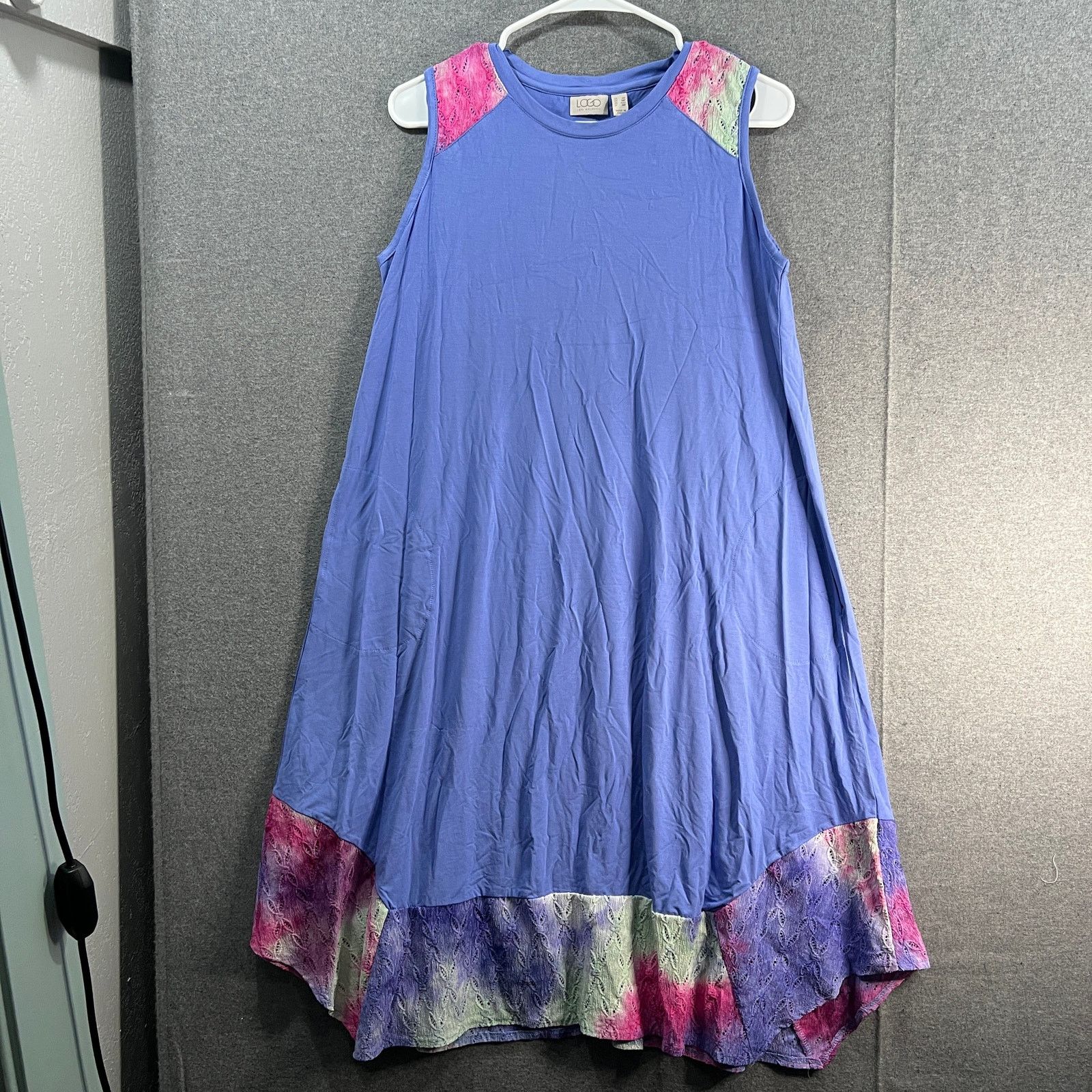 Other LOGO by Lori Goldstein Dress with Tie-Dye Hem Gemstone Size S / US 4 / IT 40 - 1 Thumbnail
