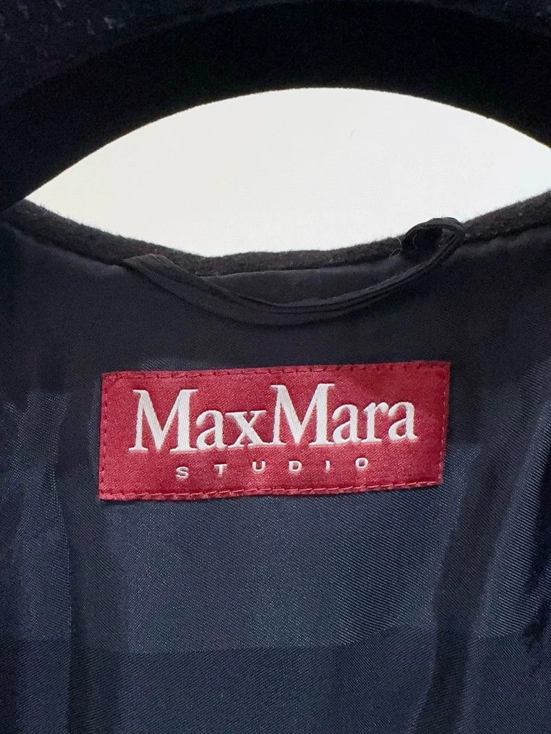 Max Mara Max Mara Black overcoat Size S / US 4 / IT 40 - 3 Thumbnail