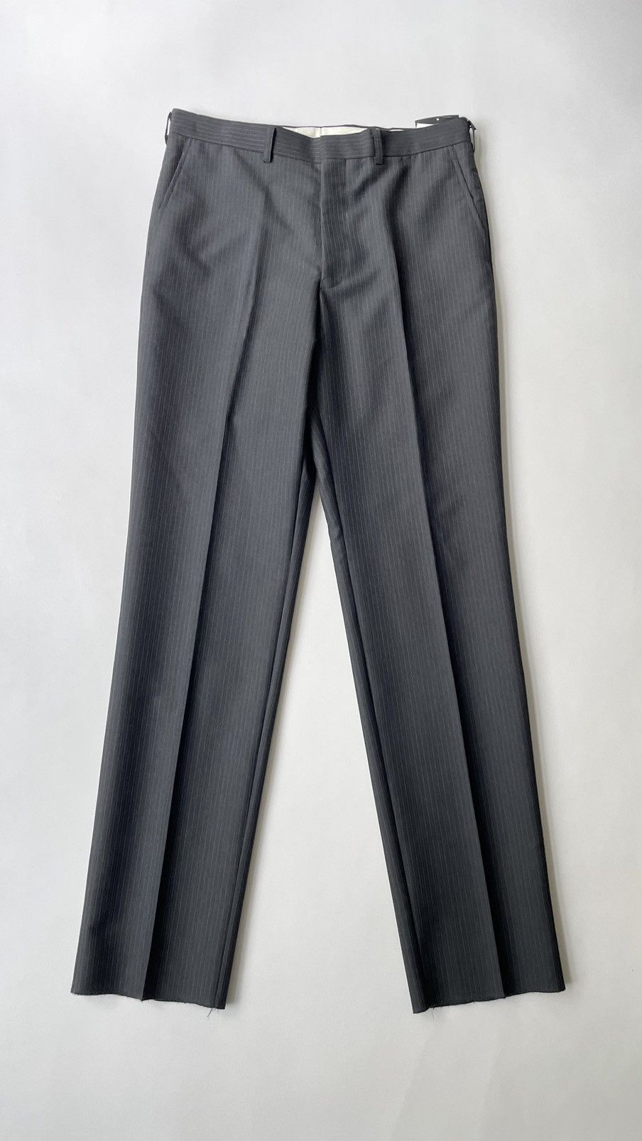 Comme des Garcons A/W 11 Dark Grey Pinstripe Wool Trousers Size US 34 / EU 50 - 14 Thumbnail