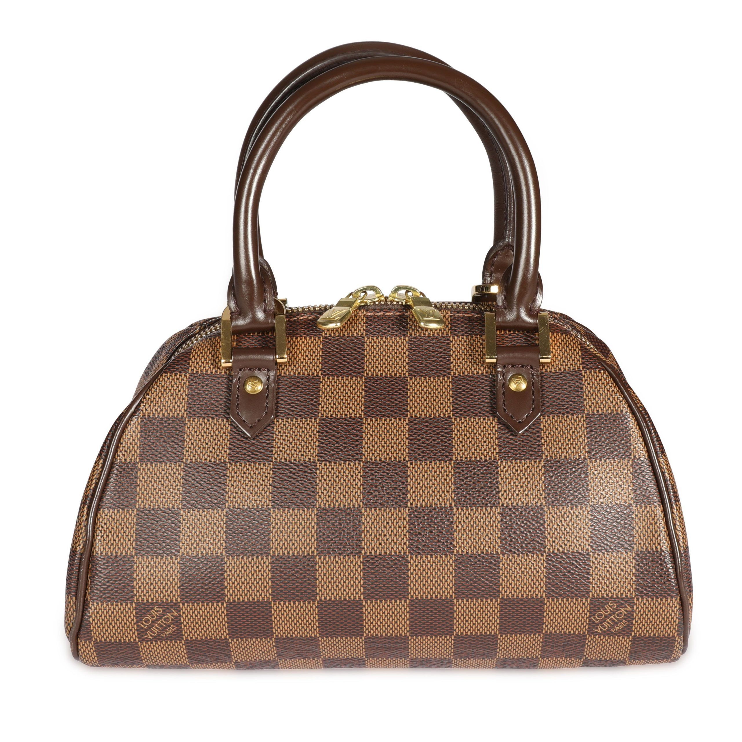 image of Louis Vuitton Damier Ebene Mini Ribera Bag in Brown, Women's