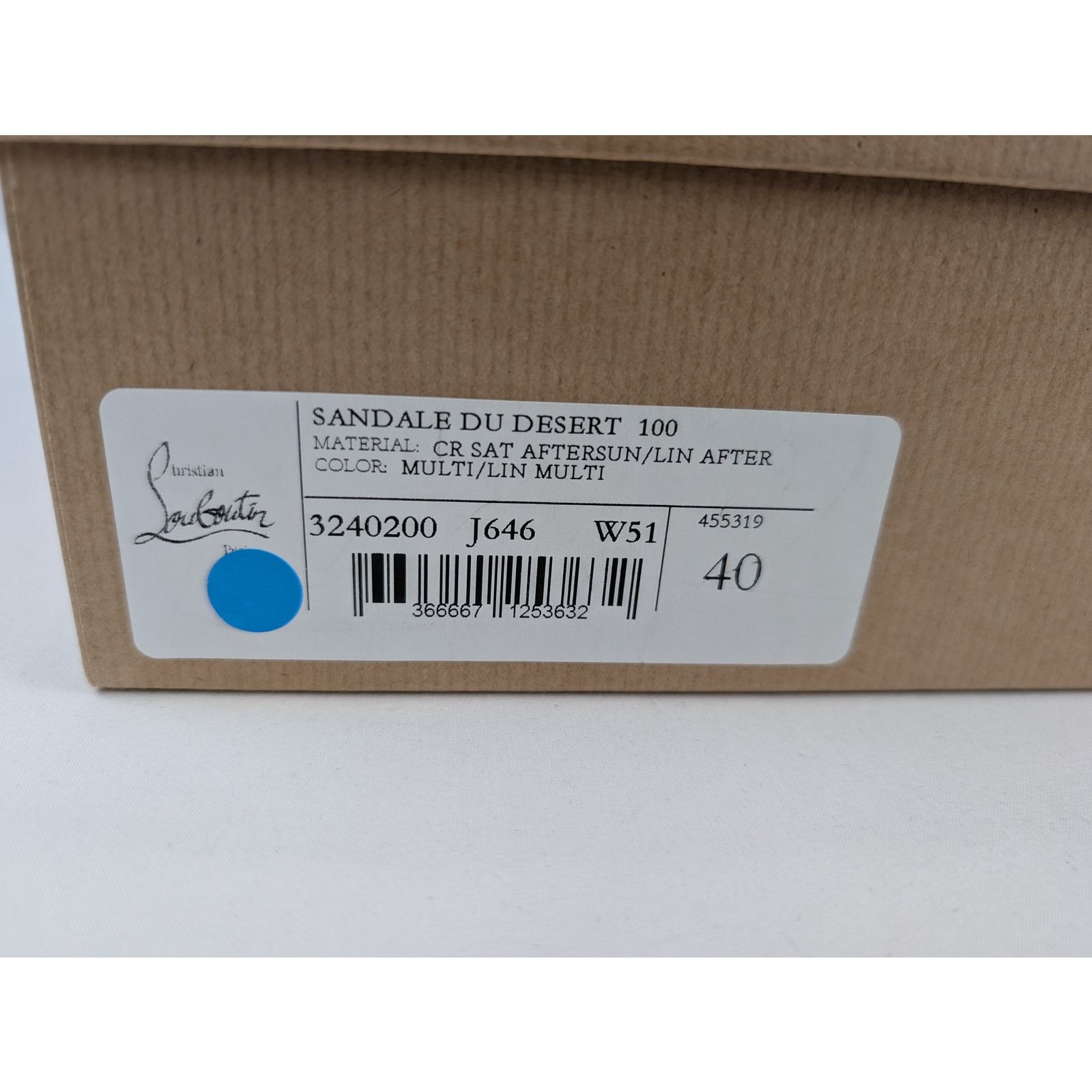 Christian Louboutin o1rshd1 Sandale Du Désert 100mm Heeled Sandal in Multicolor Size US 10 / IT 40 - 21 Thumbnail