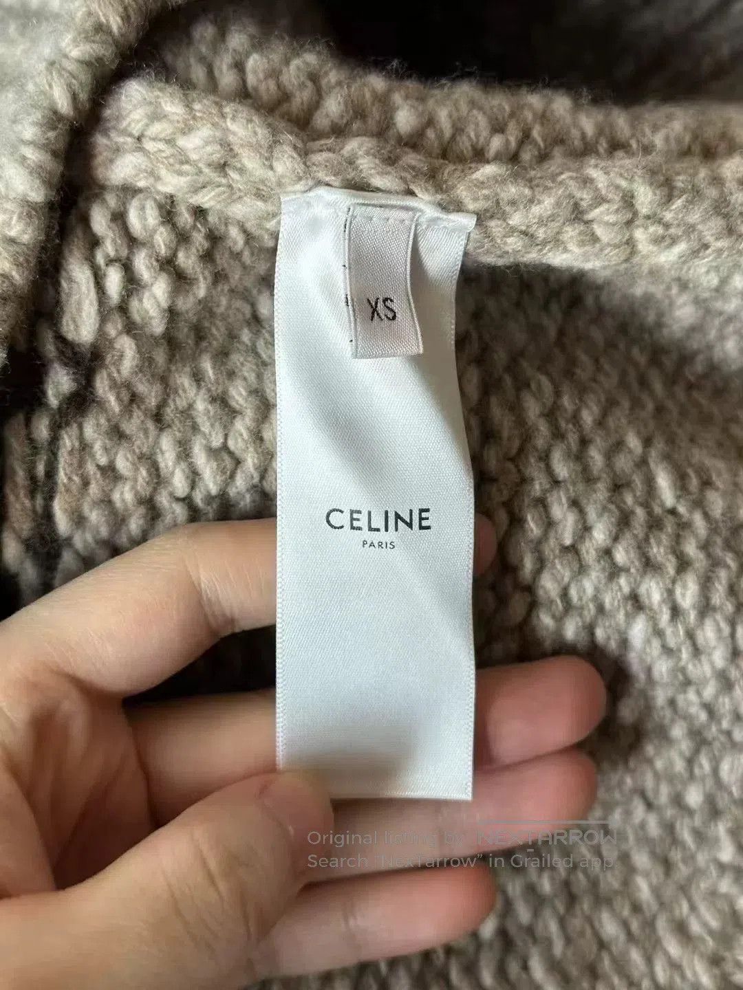 Celine celine brown small check high-neck sweater. Size XS / US 0-2 / IT 36-38 - 4 Thumbnail