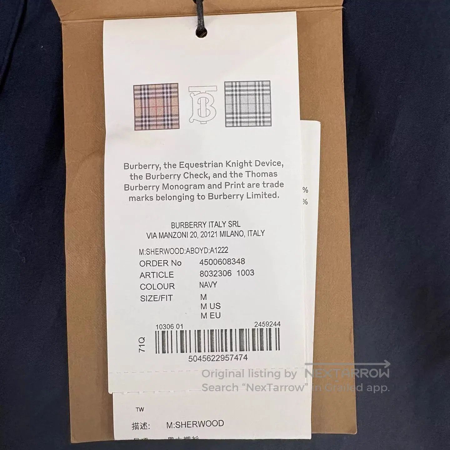 Burberry Blue Long. Size US M / EU 48-50 / 2 - 7 Thumbnail