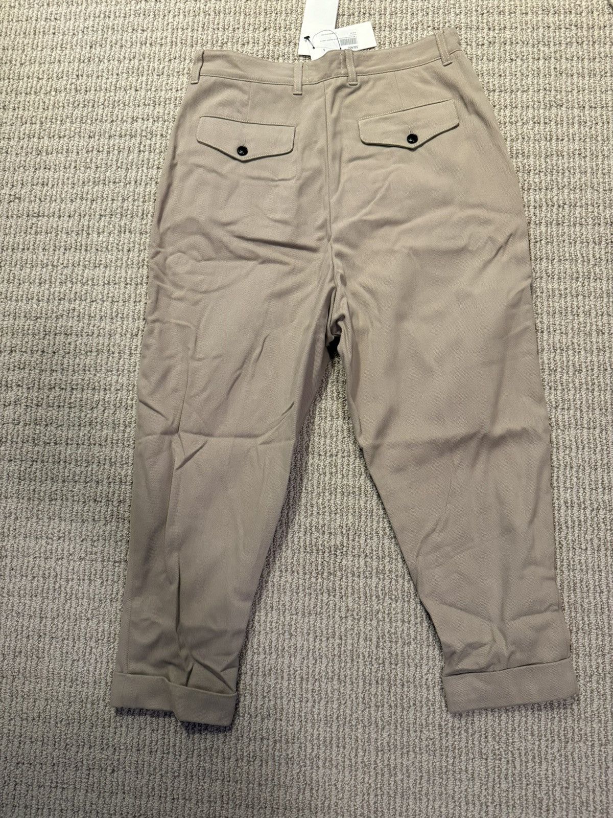 AMI Taupe Carrot Oversized Trousers Size US 29 - 2 Thumbnail