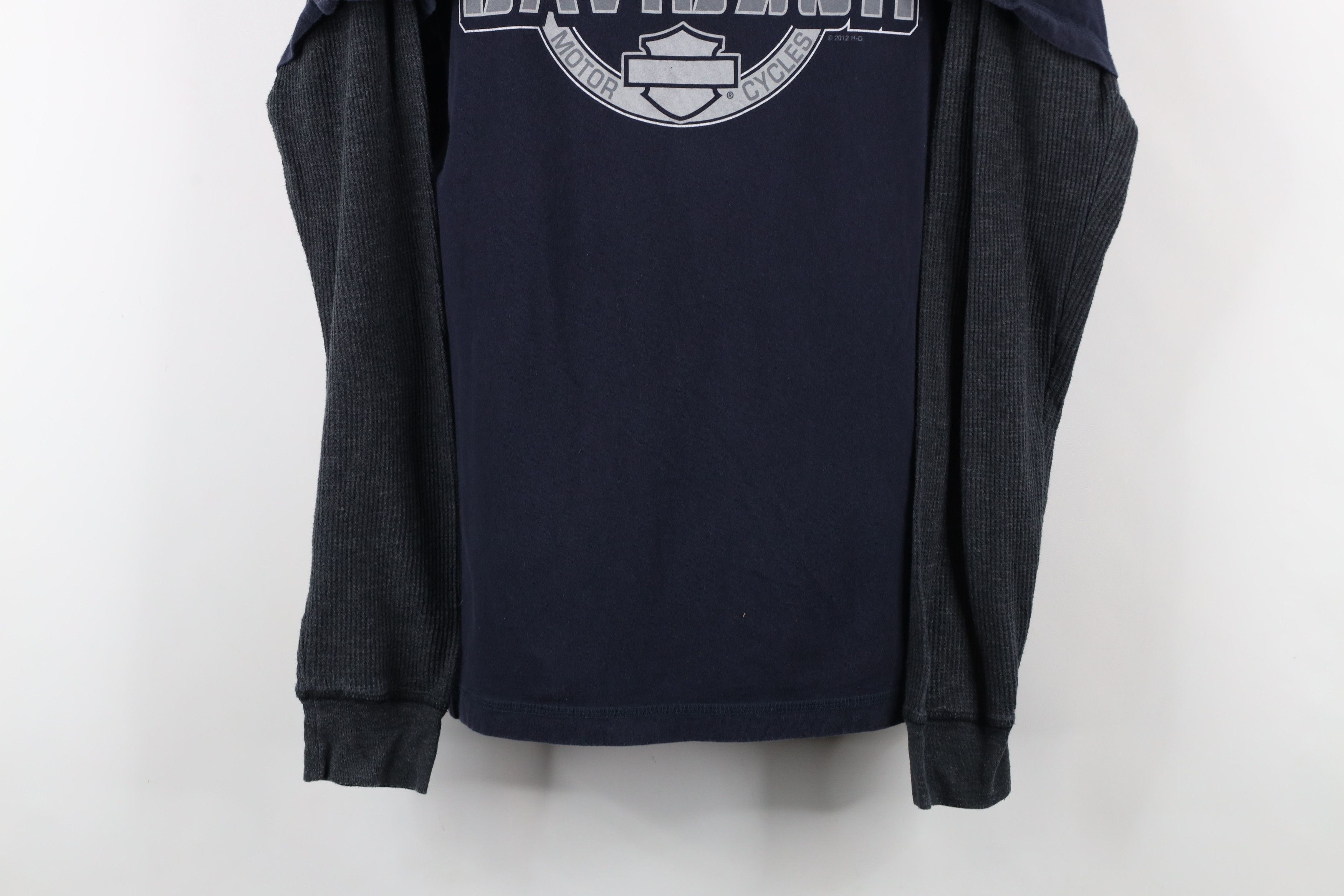 Harley Davidson × Vintage Vintage Harley Davidson Waffle Knit Bear Long Sleeve T-Shirt Size US L / EU 52-54 / 3 - 3 Thumbnail
