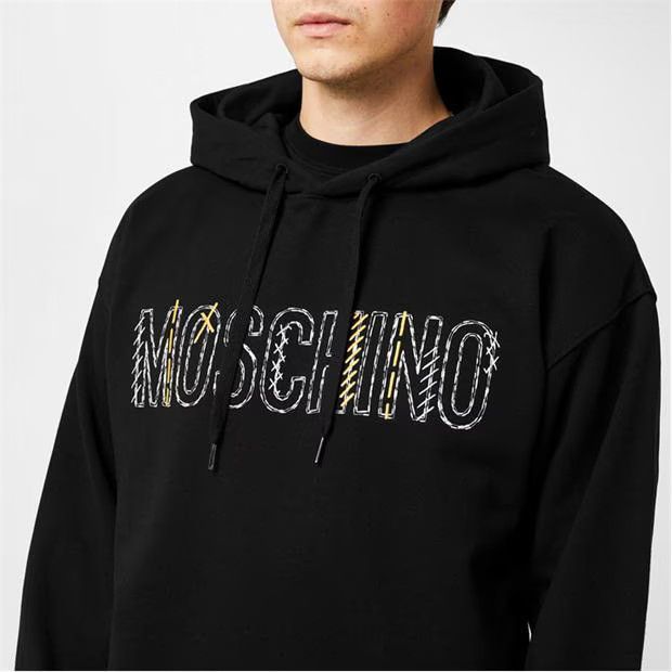 Moschino o1y0225 Logo Hoodie in Black Size US M / EU 48-50 / 2 - 2 Thumbnail