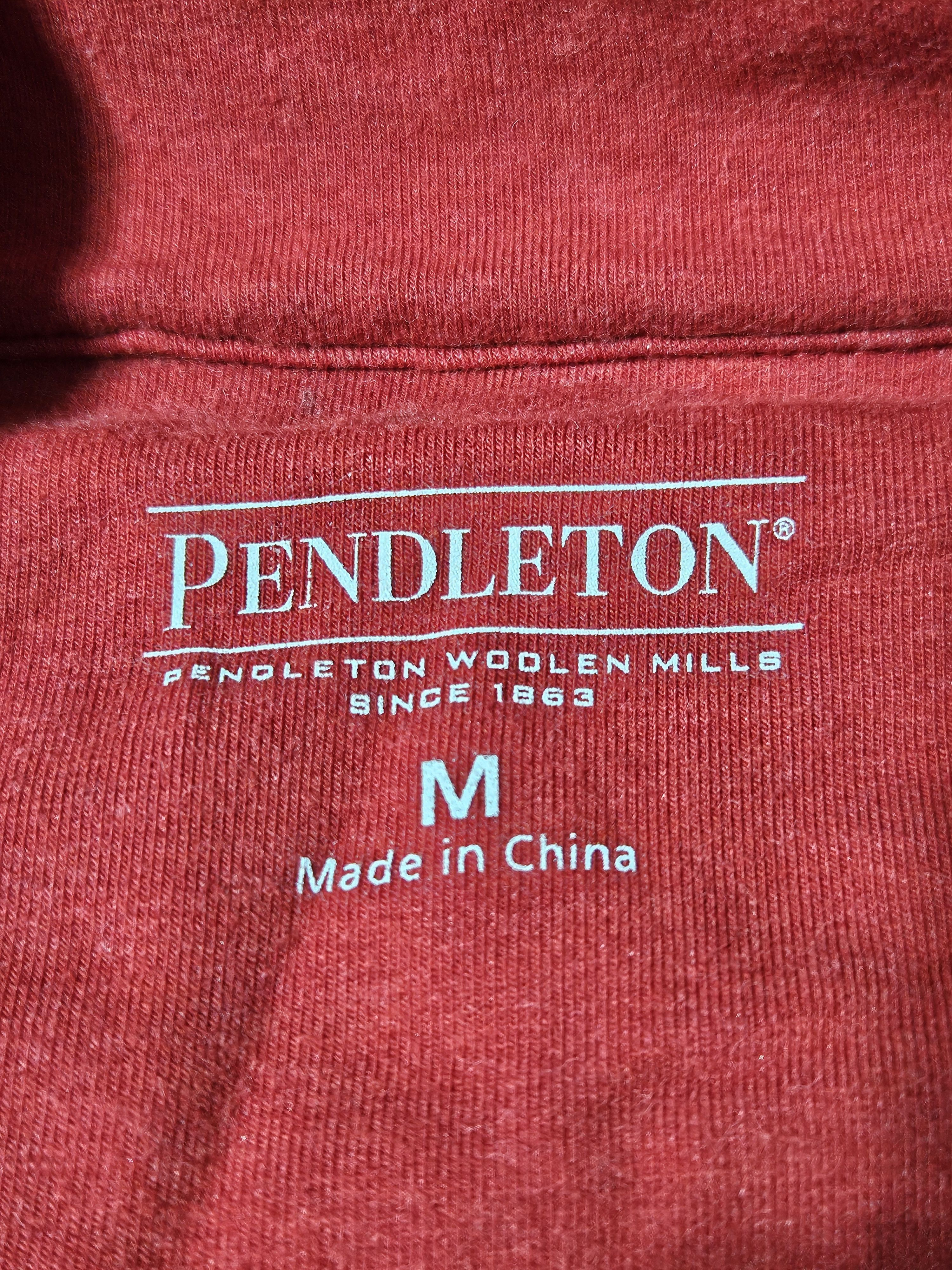 Pendleton Pendleton Mens M Pullover 1/4 Zip Sweater Red Long Sleeve Size US M / EU 48-50 / 2 - 6 Thumbnail