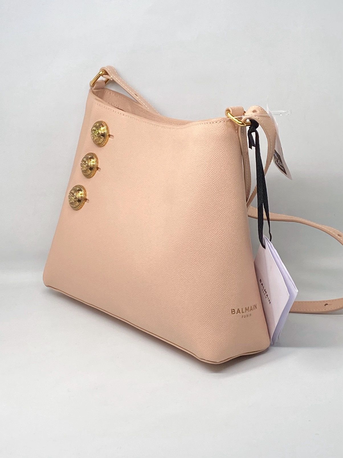 Balmain Balmain Embleme Shoulder Bag in Grained Calfskin Size ONE SIZE - 8 Thumbnail