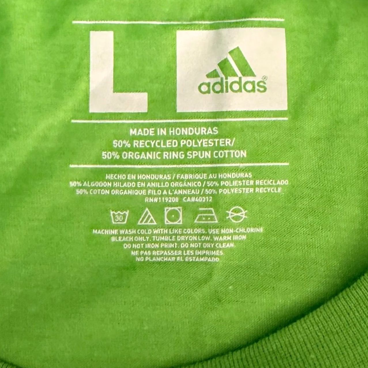 Adidas Adidas Mens Large T Shirt Lime Green Work Hard Stay Humble Graphic Motivational Size US L / EU 52-54 / 3 - 4 Thumbnail